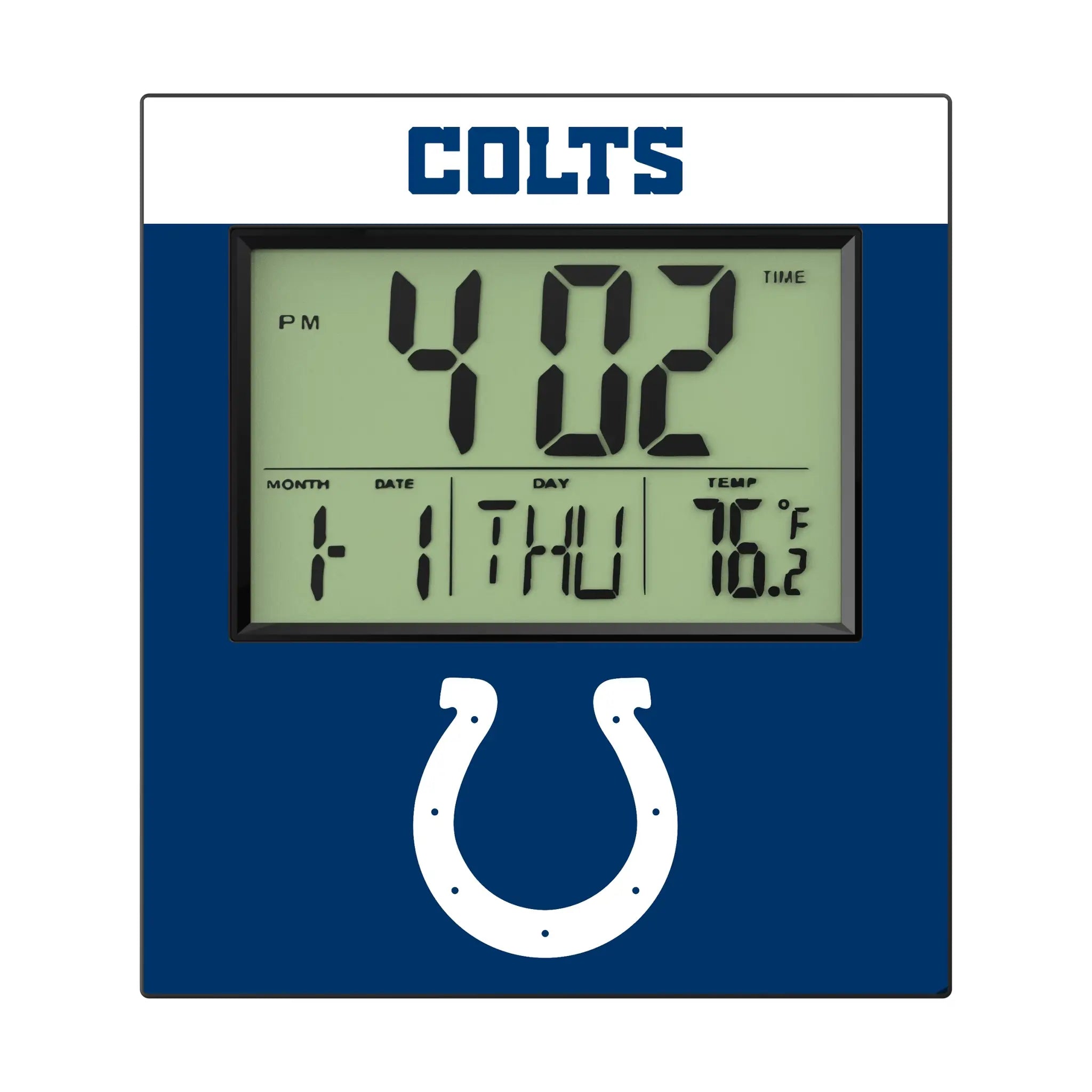 Indianapolis Colts Color Block Wall Clock