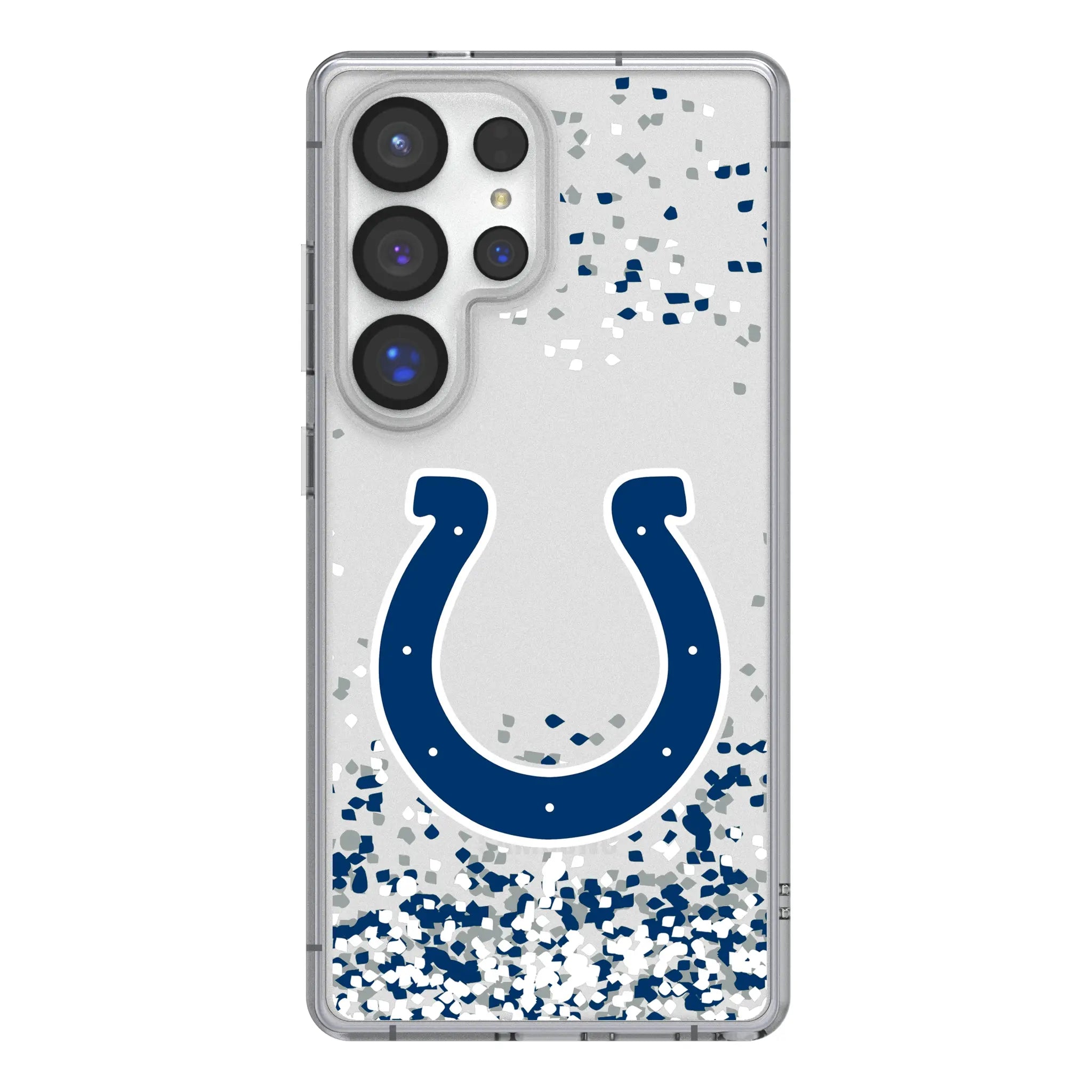 Indianapolis Colts Confetti Clear Phone Case for Samsung Galaxy