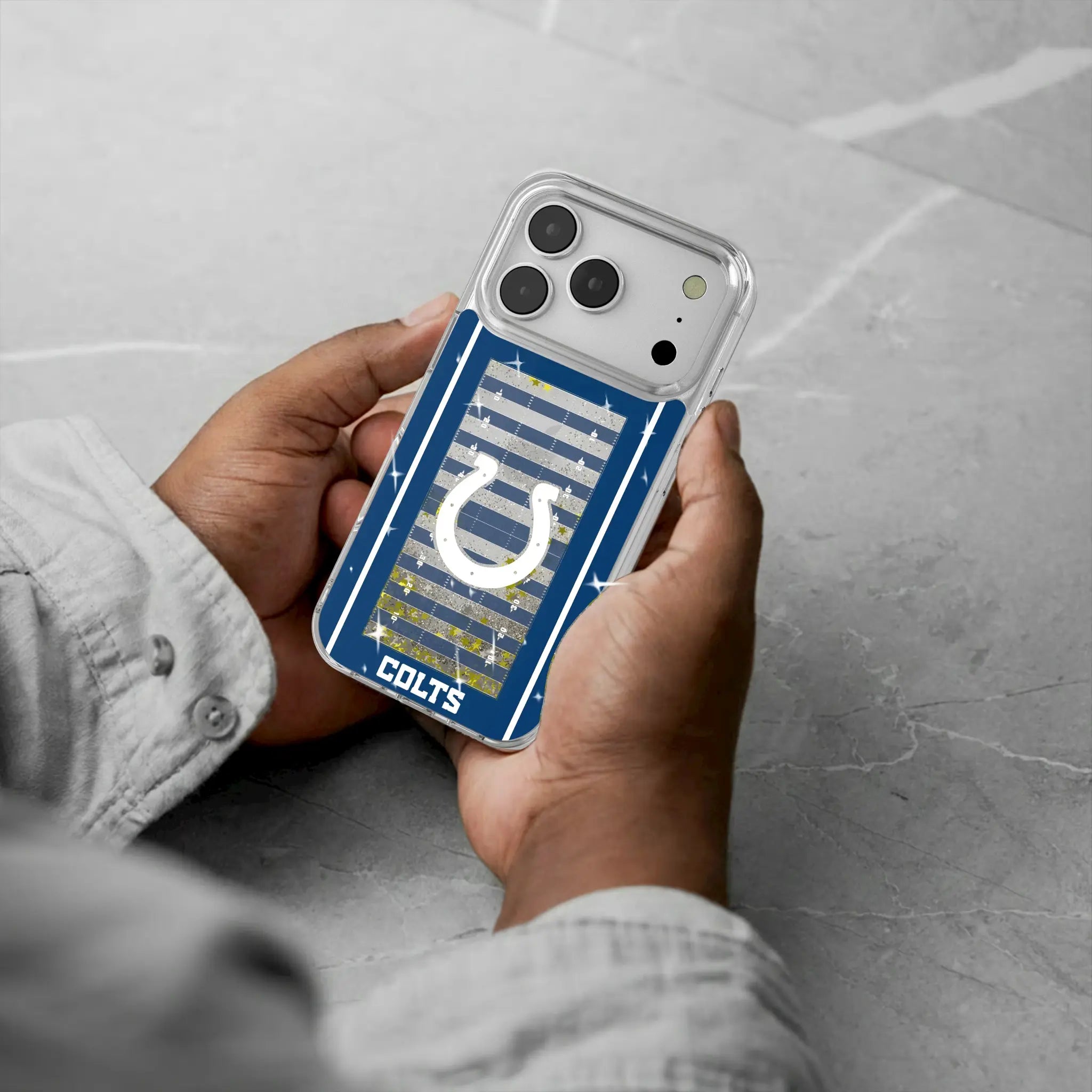 Indianapolis Colts Field Glitter Phone Case