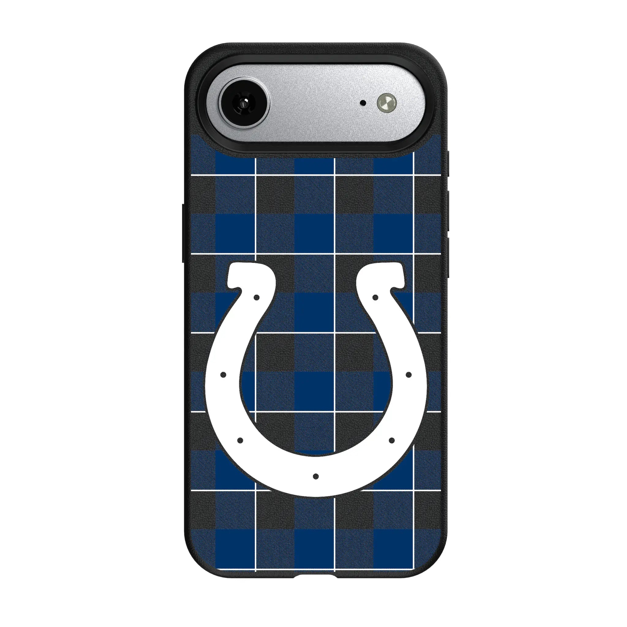 Indianapolis Colts Plaid MagSafe Compatible Phone Case for Apple iPhone