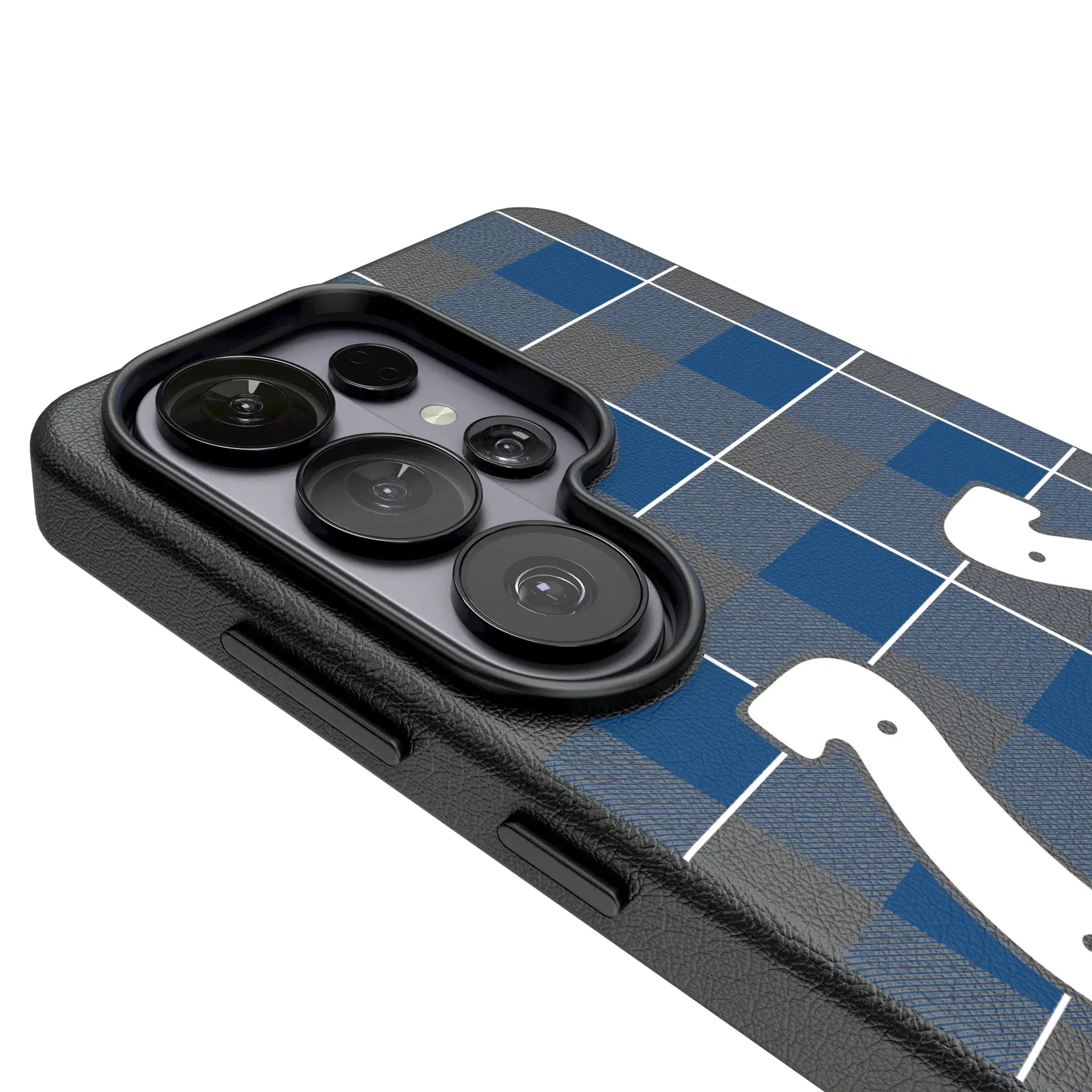 Indianapolis Colts Plaid MagSafe Compatible Phone Case for Samsung Galaxy