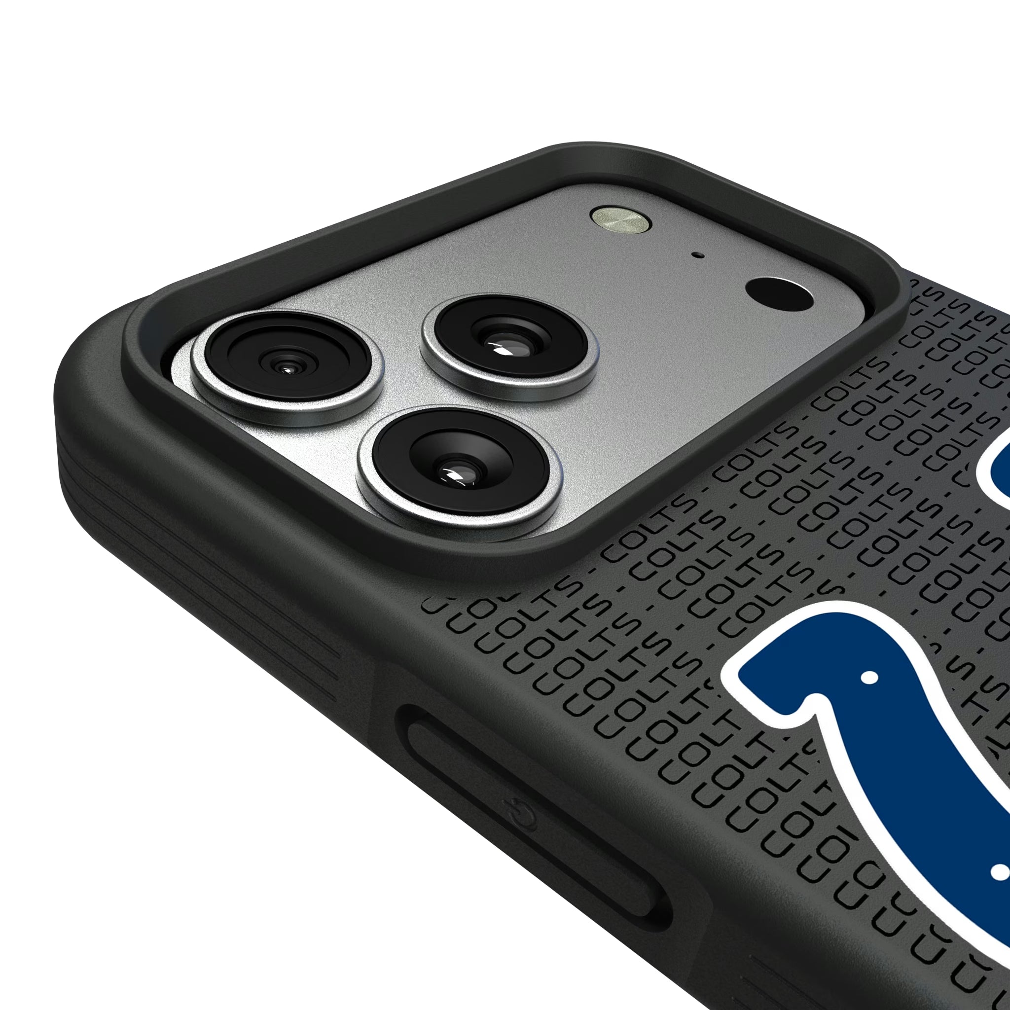 Indianapolis Colts Text Backdrop Bump Phone Case - Sports Gifts, Sports Memorabilia, Sports Collectibles, Fan Shop