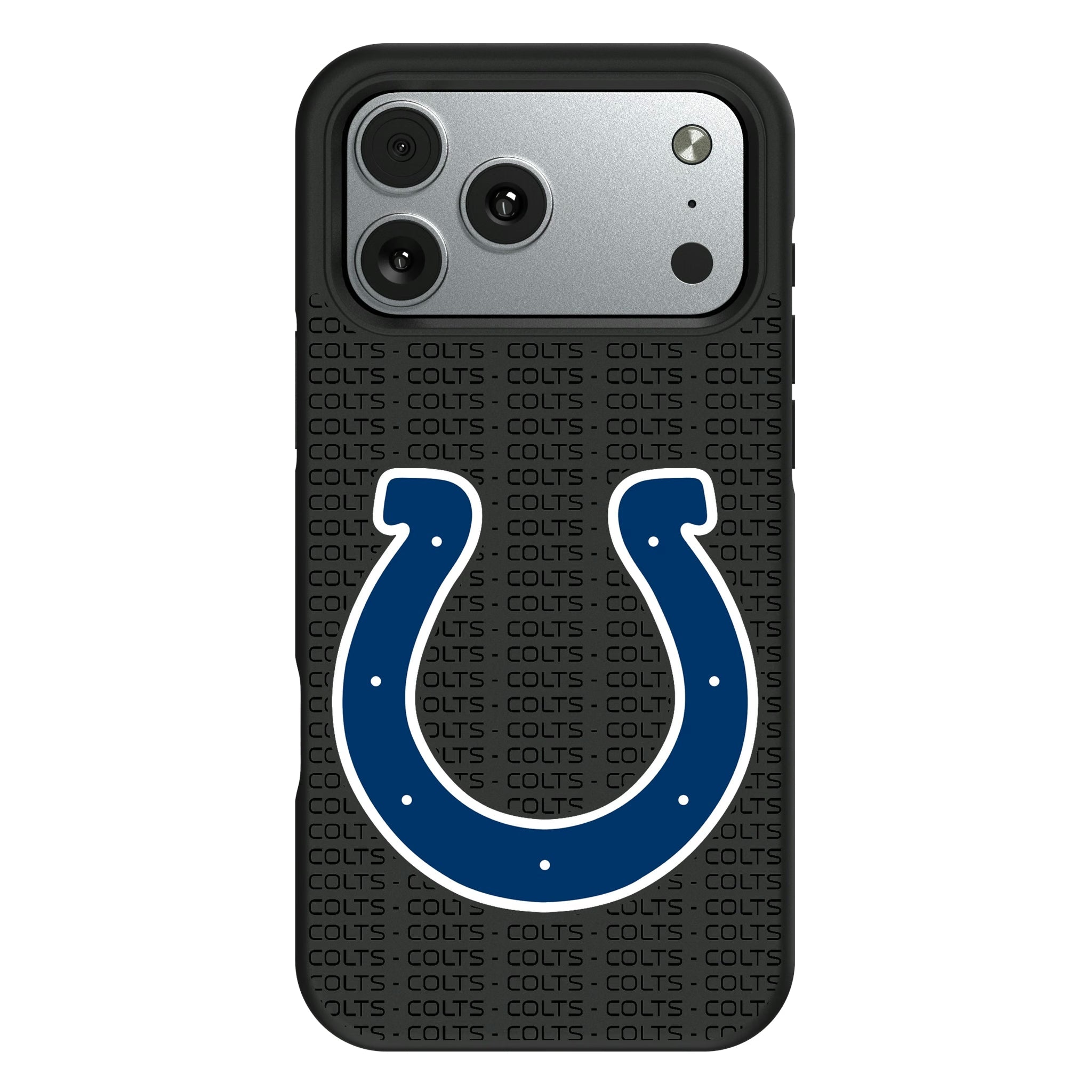 Indianapolis Colts Text Backdrop Bump Phone Case - Sports Gifts, Sports Memorabilia, Sports Collectibles, Fan Shop