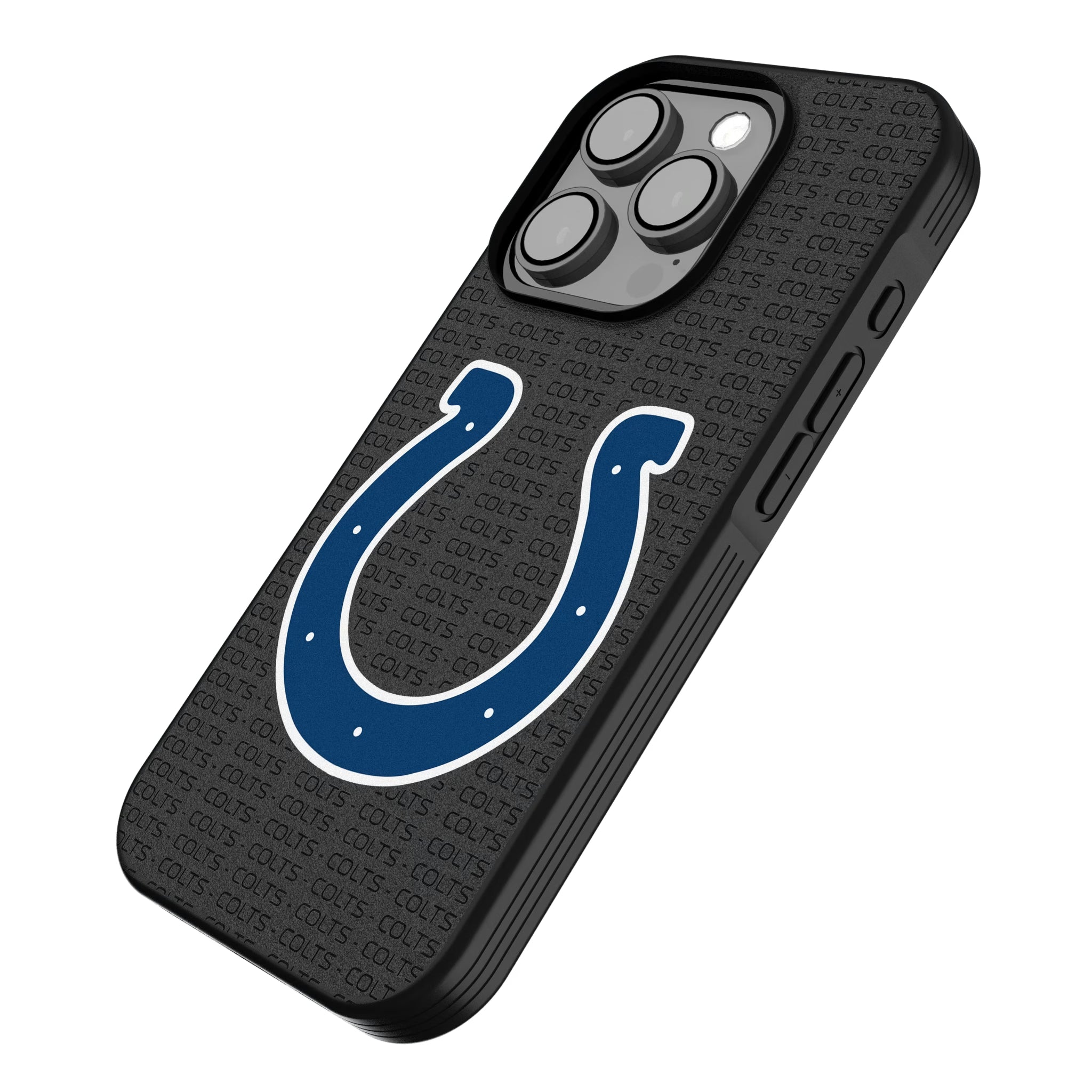 Indianapolis Colts Text Backdrop Bump Phone Case - Sports Gifts, Sports Memorabilia, Sports Collectibles, Fan Shop