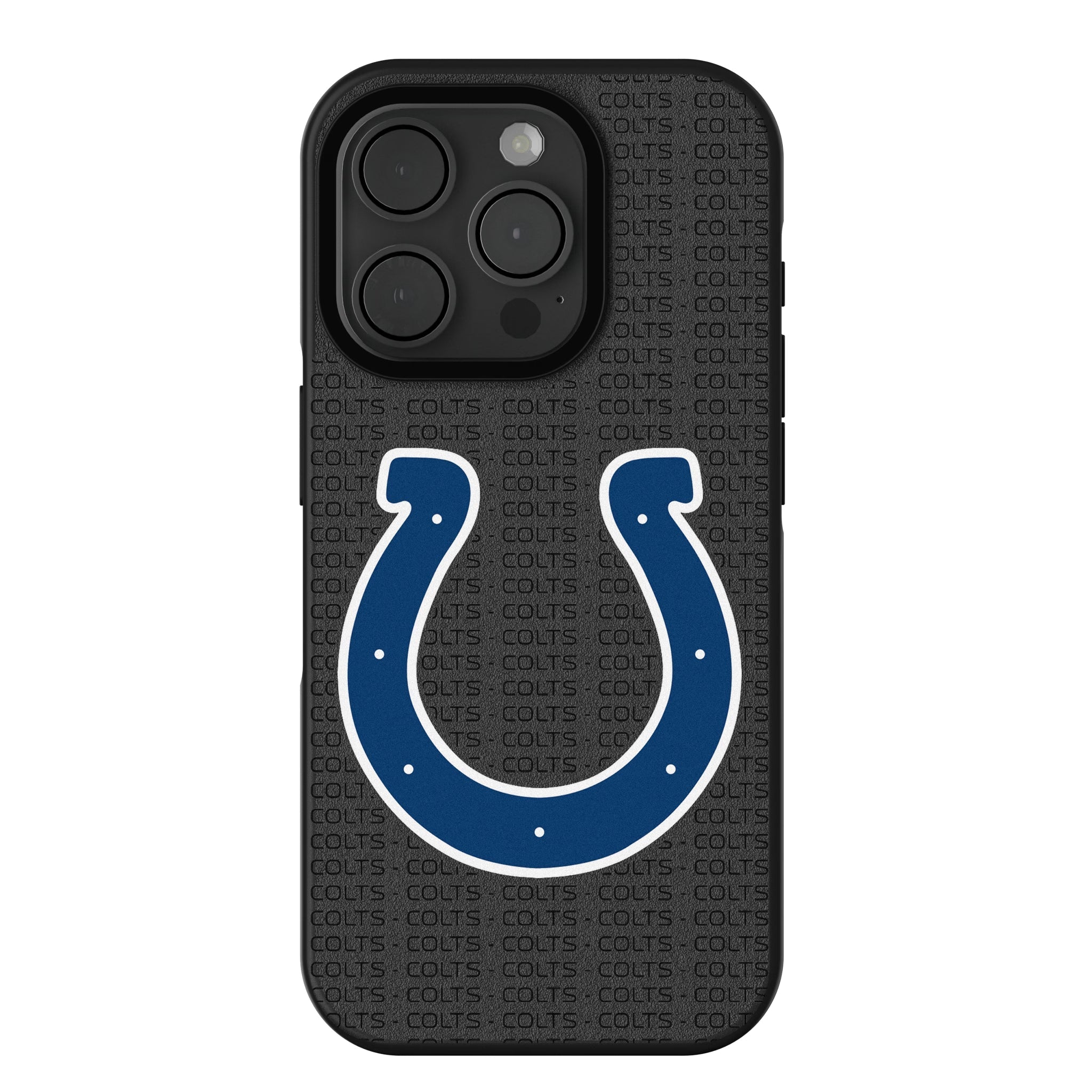 Indianapolis Colts Text Backdrop Bump Phone Case - Sports Gifts, Sports Memorabilia, Sports Collectibles, Fan Shop