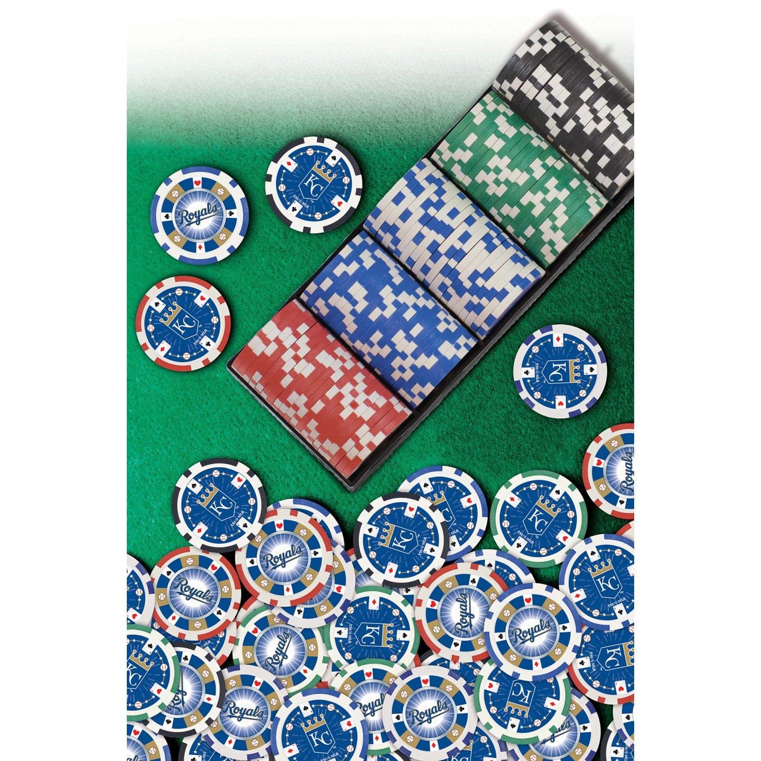 Kansas City Royals 100-Piece Poker Chip Set - Sports Gifts, Sports Memorabilia, Sports Collectibles, Fan Shop