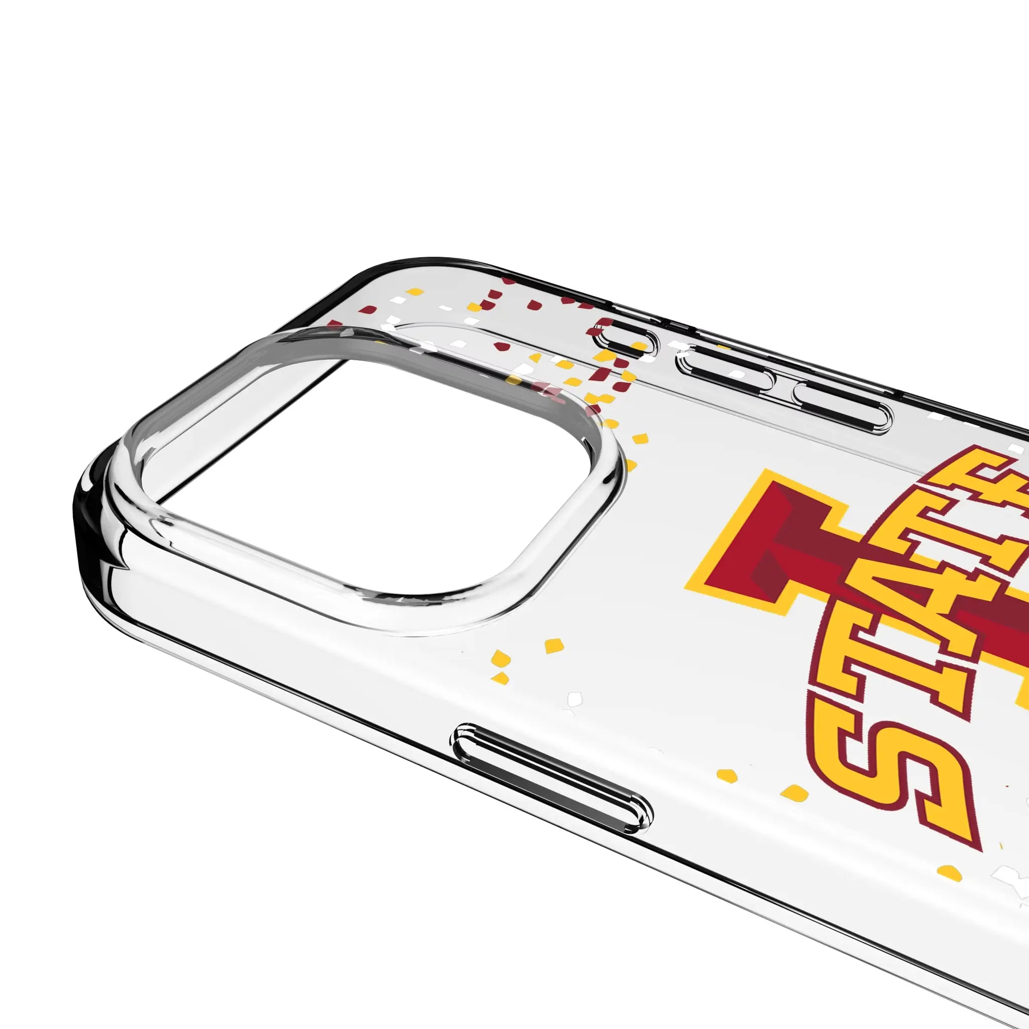 Iowa State University Cyclones Confetti Clear Phone Case for Apple iPhone