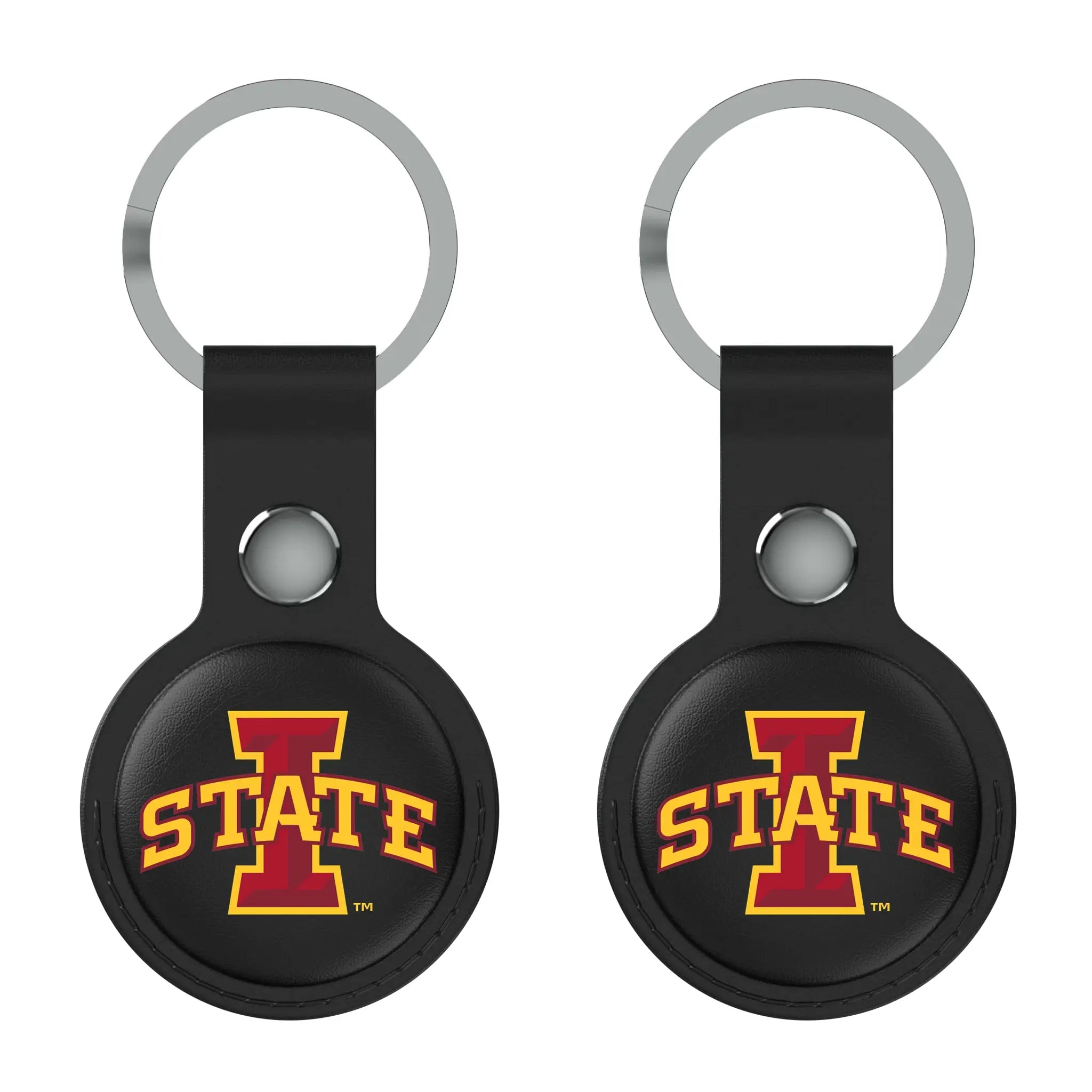 Iowa State University Cyclones Insignia Black Airtag Holder 2-Pack