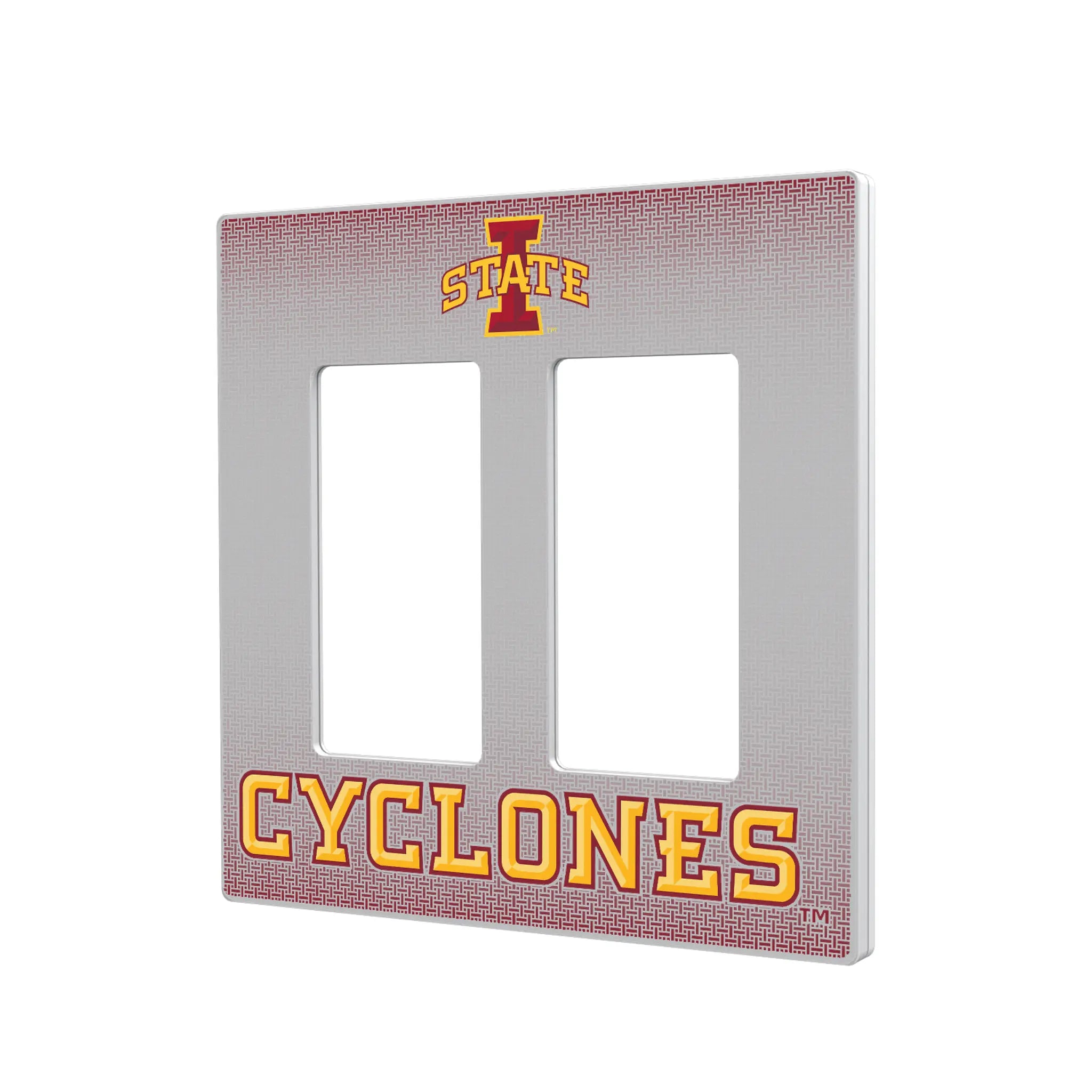 Iowa State University Cyclones Linen Hidden-Screw Light Switch Plate