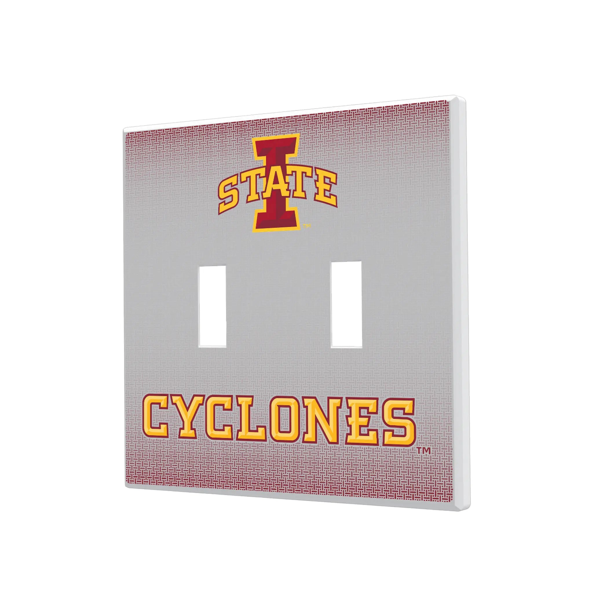 Iowa State University Cyclones Linen Hidden-Screw Light Switch Plate