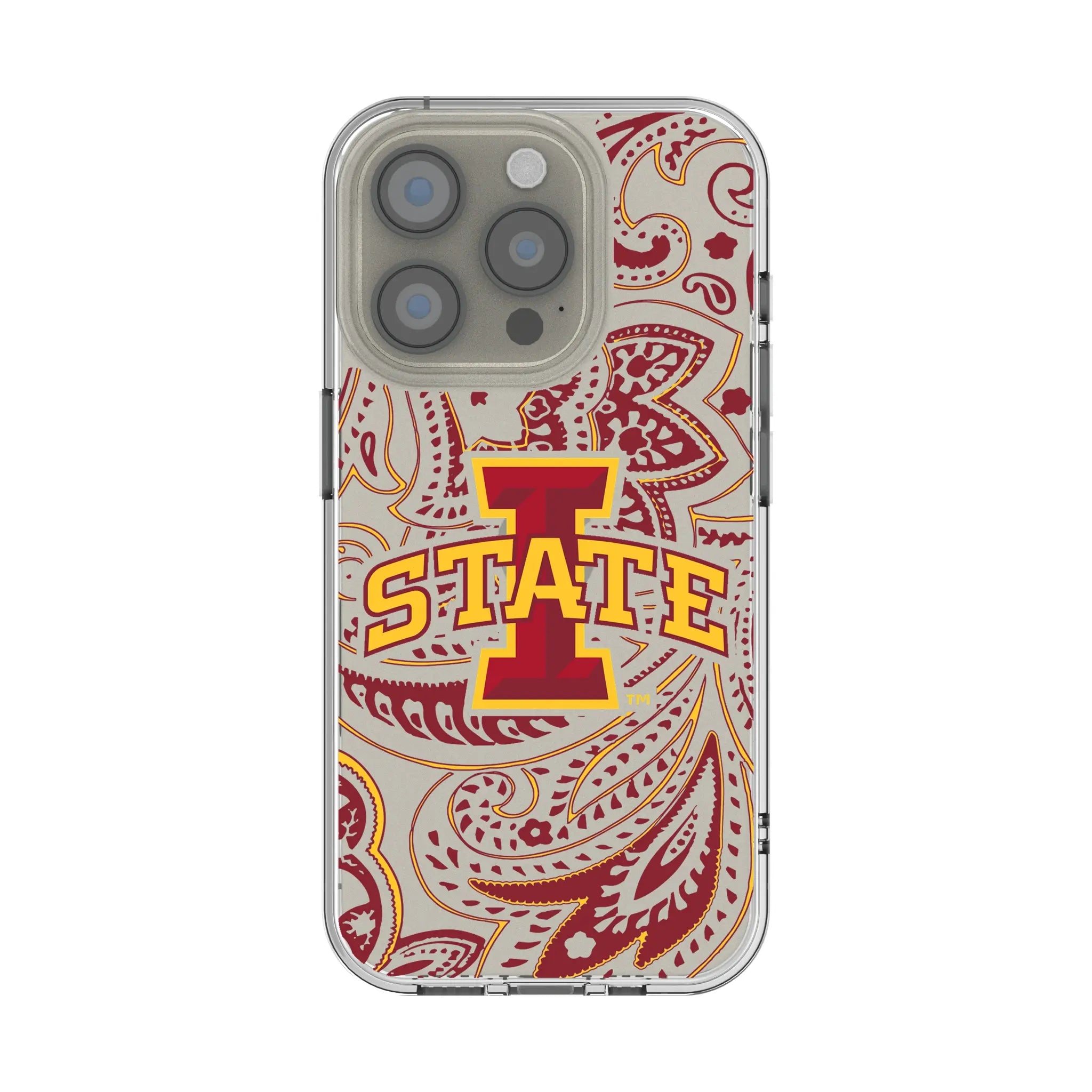 Iowa State University Cyclones Paisley Clear Phone Case for Apple iPhone