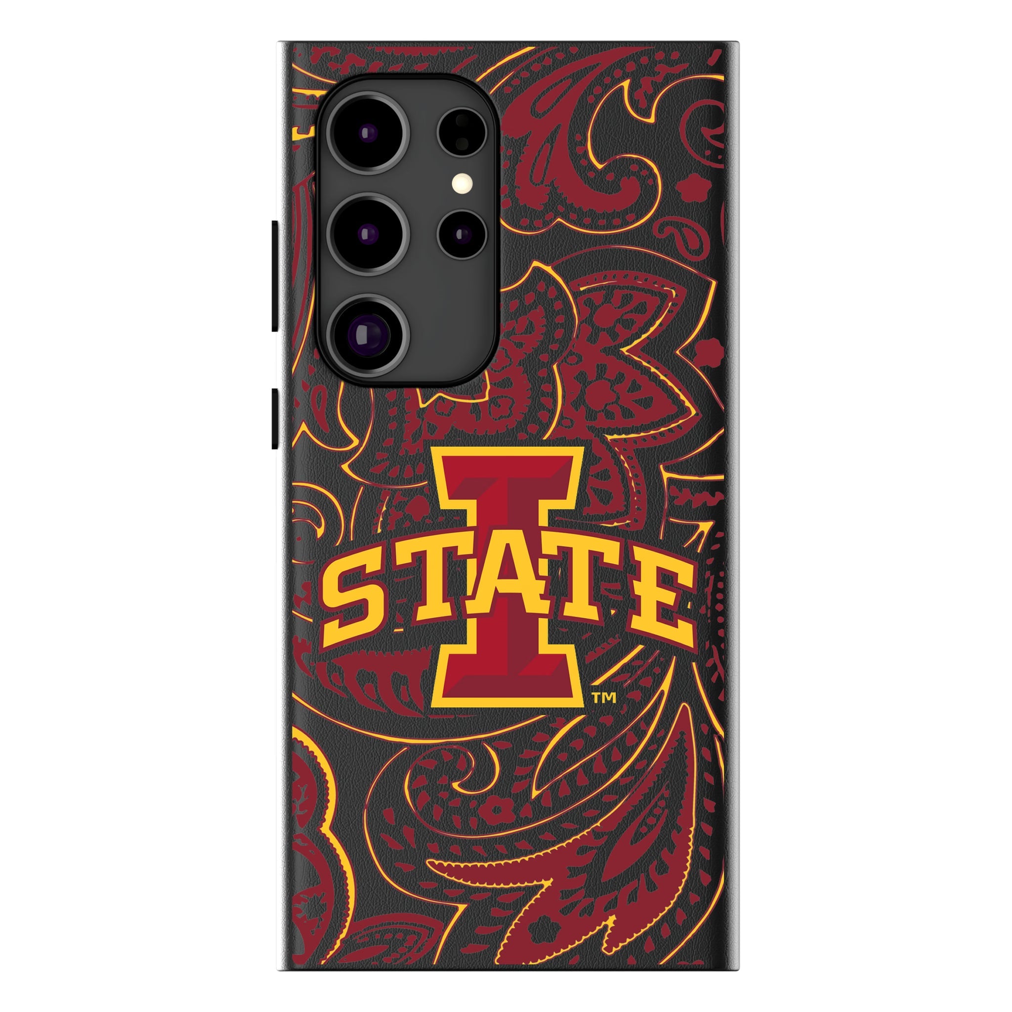 Iowa State University Cyclones Paisley MagSafe Compatible Phone Case for Samsung Galaxy