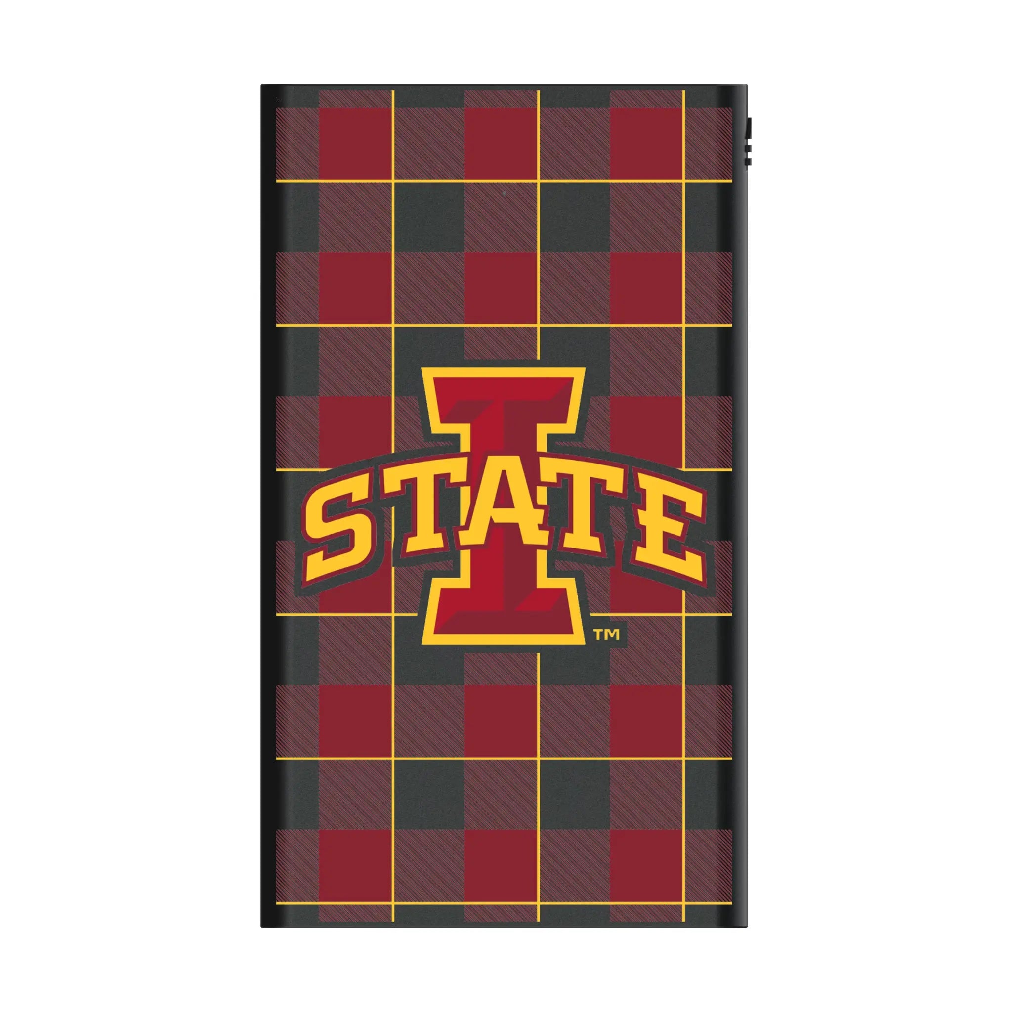 Iowa State University Cyclones Plaid 5000mAh Flat Powerbank