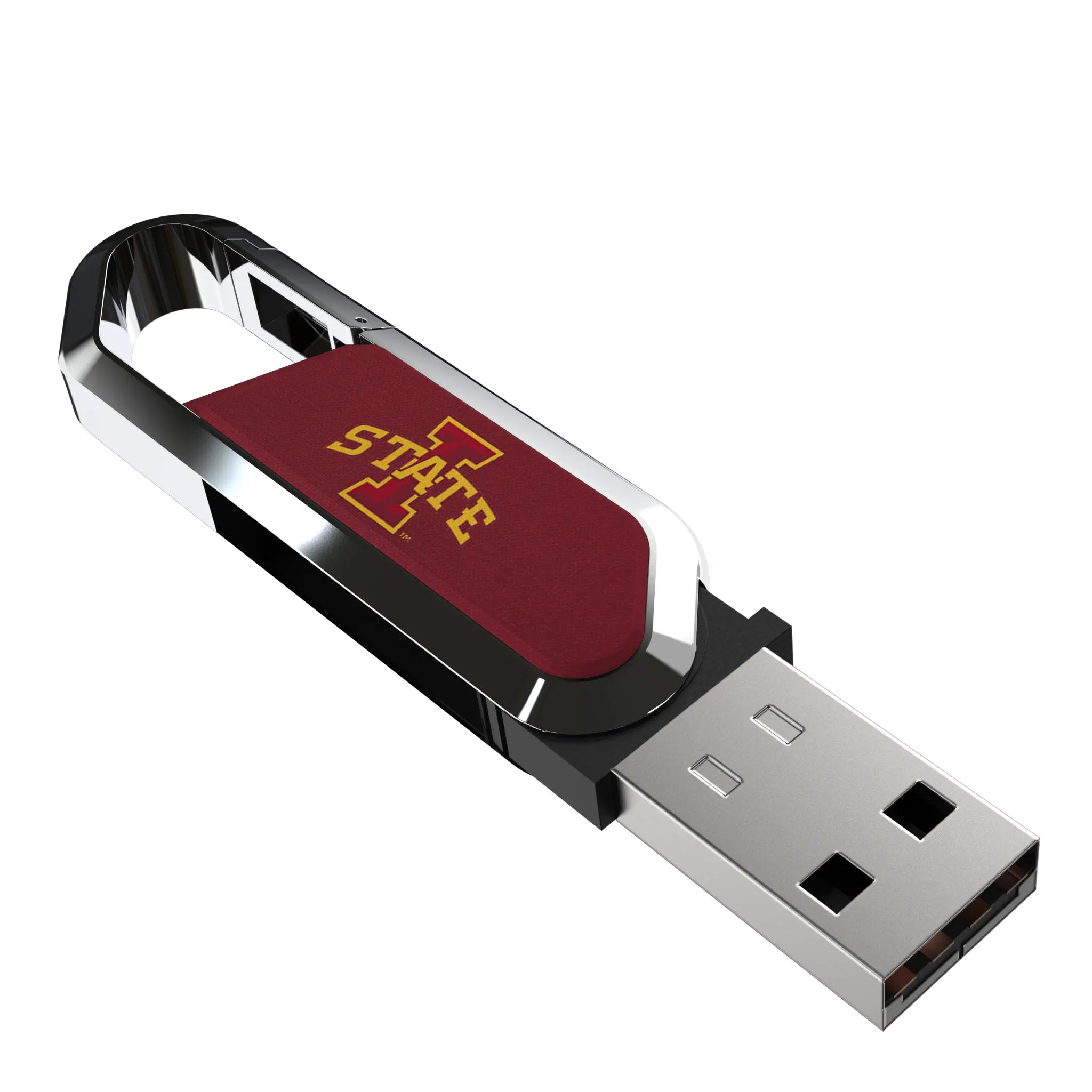 Iowa State University Cyclones Solid USB 32GB Clip Style Flash Drive