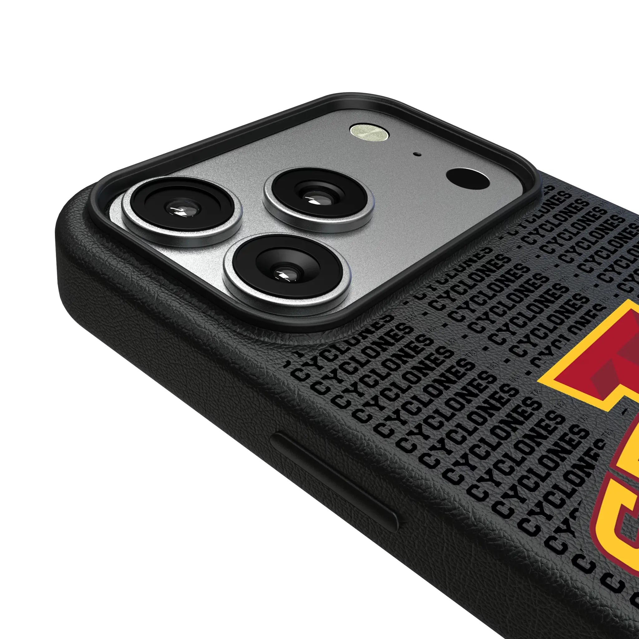 Iowa State University Cyclones Text Backdrop MagSafe Compatible Phone Case for Apple iPhone