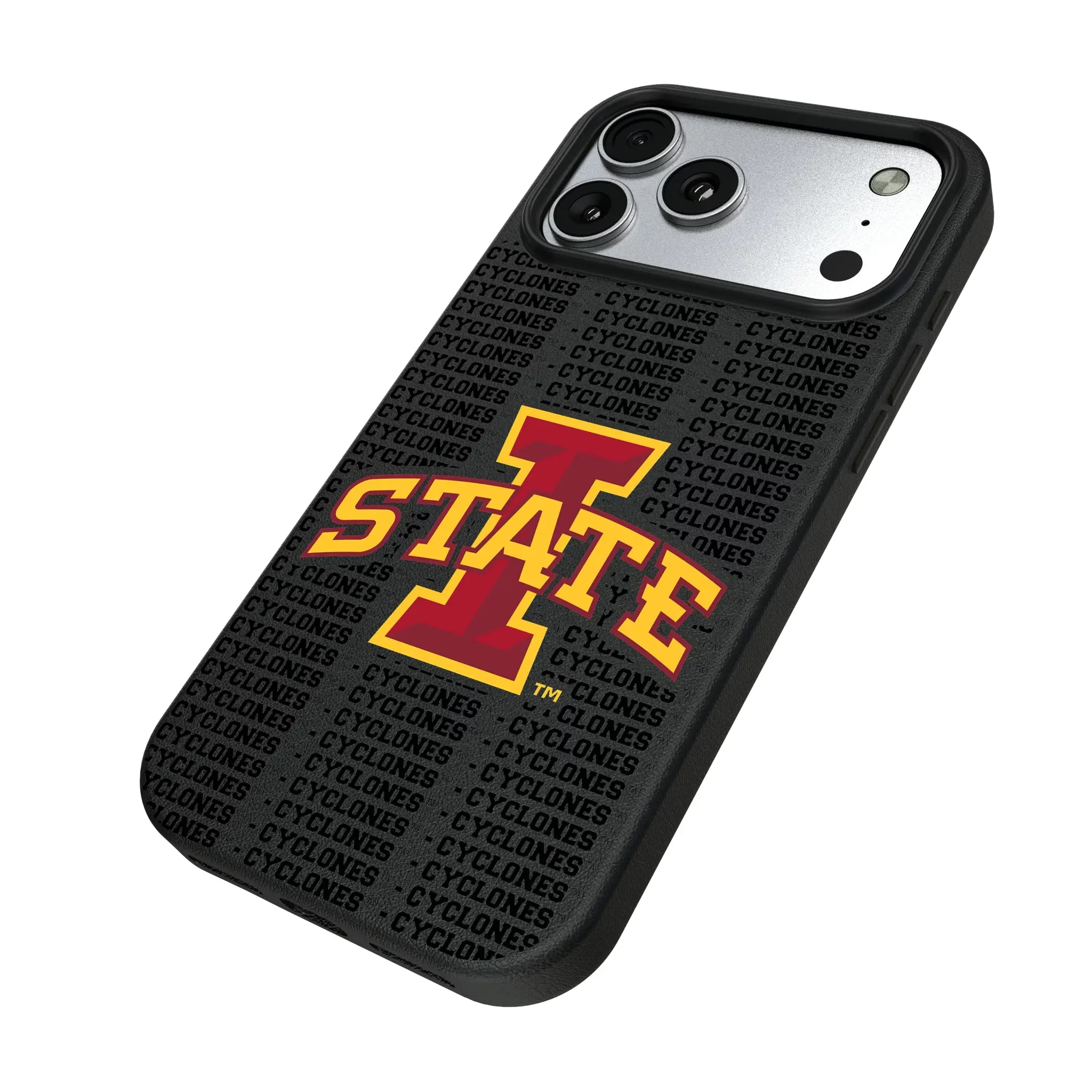 Iowa State University Cyclones Text Backdrop MagSafe Compatible Phone Case for Apple iPhone