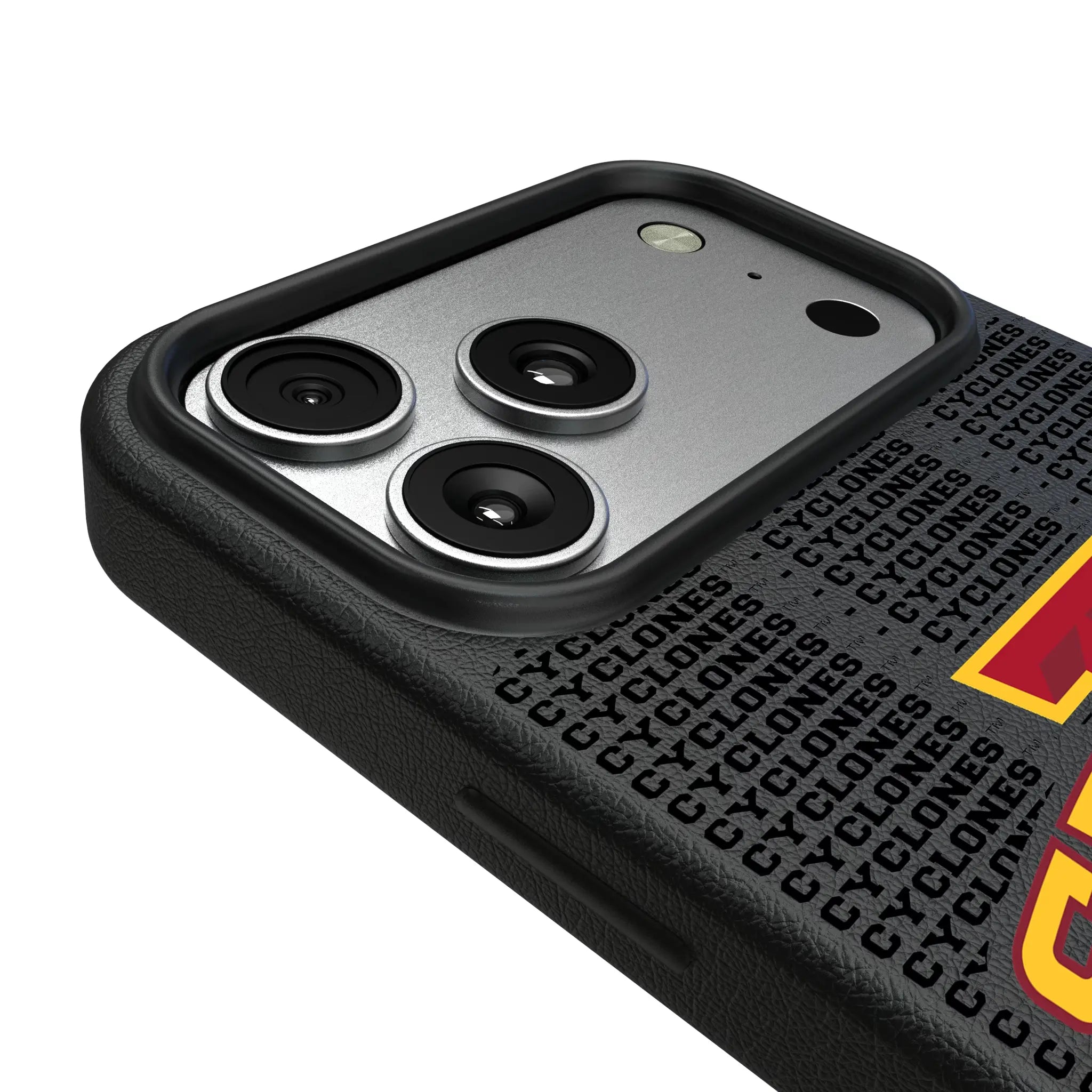 Iowa State University Cyclones Text Backdrop MagSafe Compatible Phone Case for Apple iPhone