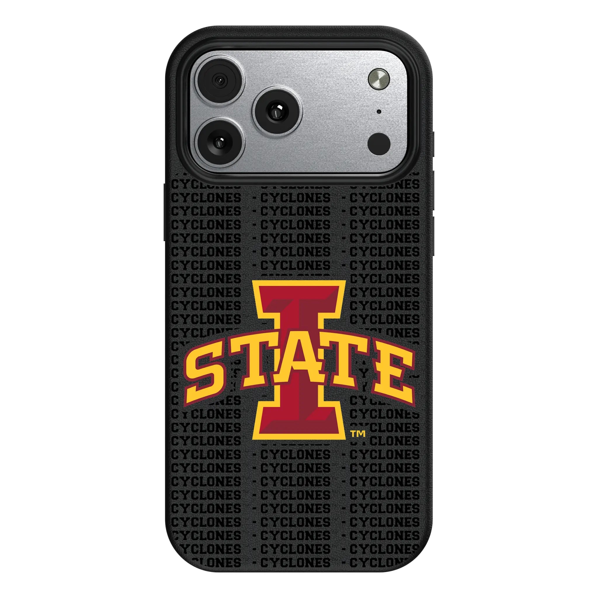 Iowa State University Cyclones Text Backdrop MagSafe Compatible Phone Case for Apple iPhone