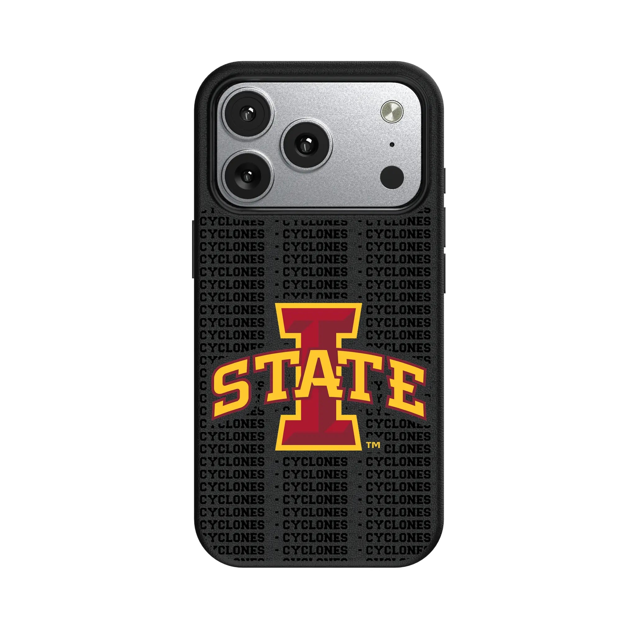 Iowa State University Cyclones Text Backdrop MagSafe Compatible Phone Case for Apple iPhone