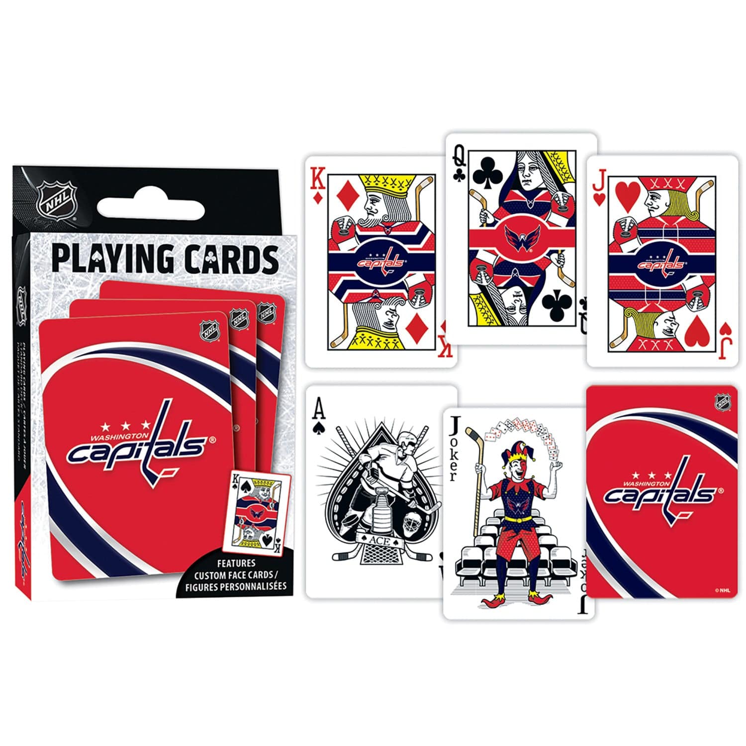 Washington Capitals 54-Card Deck Playing Cards - Sports Gifts, Sports Memorabilia, Sports Collectibles, Fan Shop
