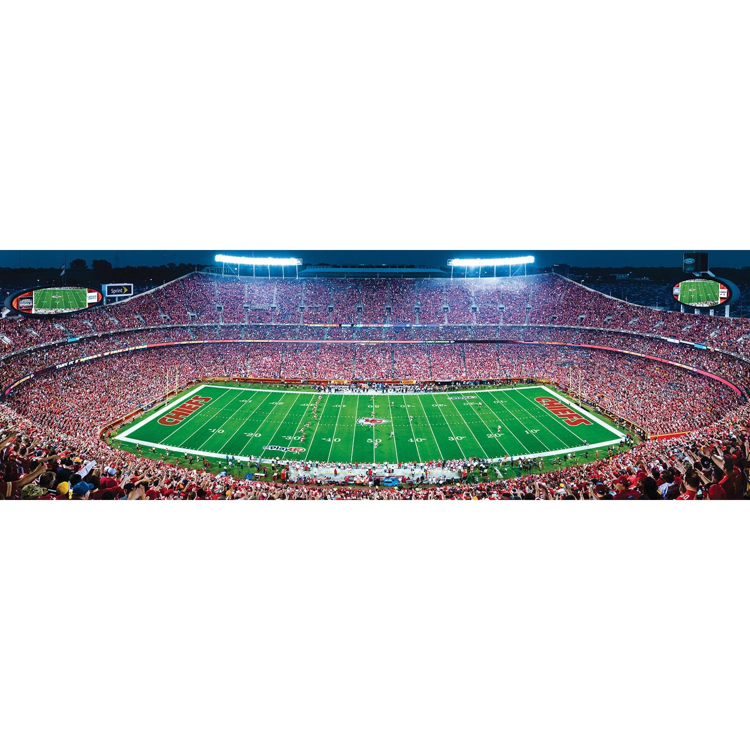 Kansas City Chiefs 1000 Piece Panoramic Jigsaw Puzzle - Center View