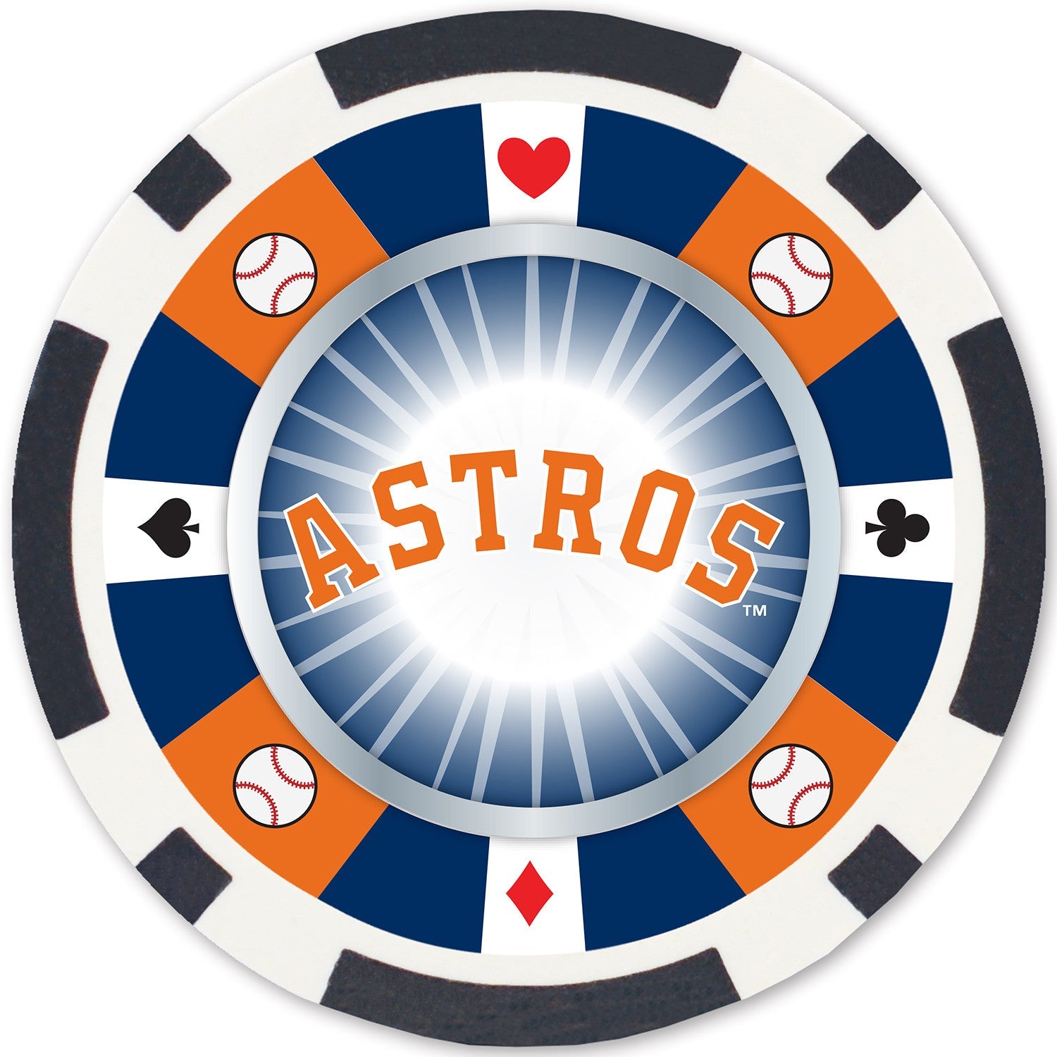 Houston Astros 100 Piece Poker Chips - 757 Sports Collectibles
