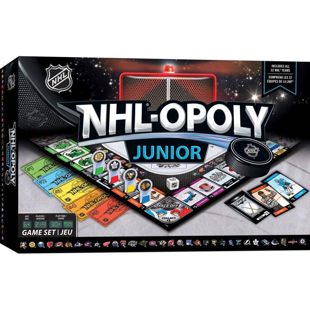 NHL Opoly Junior: The Ultimate Hockey Board Game for Kids - Sports Gifts, Sports Memorabilia, Sports Collectibles, Fan Shop