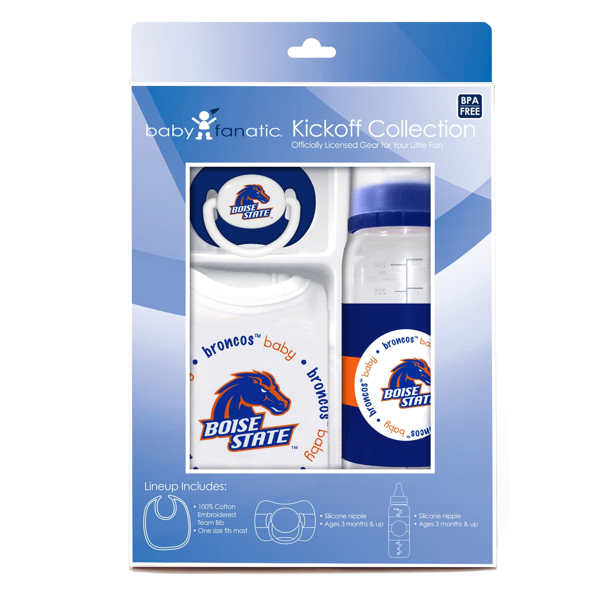 Boise State Broncos 3-Piece Baby Gift Set - Sports Gifts, Sports Memorabilia, Sports Collectibles, Fan Shop