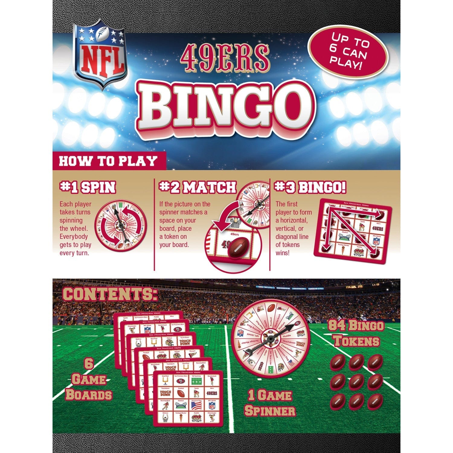 San Francisco 49ers Bingo: Game Day Fun! - Sports Gifts, Sports Memorabilia, Sports Collectibles, Fan Shop