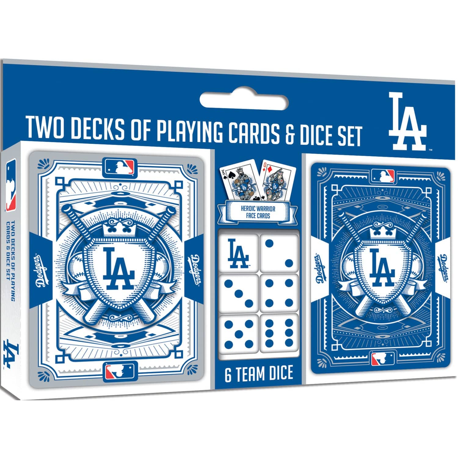 Los Angeles Dodgers 2-Pack Playing Cards and Dice Set - Sports Gifts, Sports Memorabilia, Sports Collectibles, Fan Shop