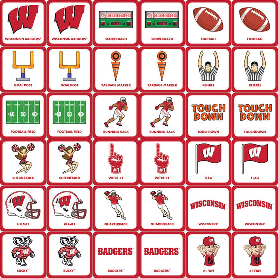 Wisconsin Badgers Matching Game - 757 Sports Collectibles