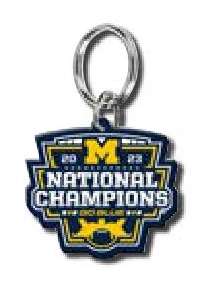 Michigan Wolverines 2024 CFP NCAA National Champs Premium Acrylic Laser Cut Key Chain - 757 Sports Collectibles