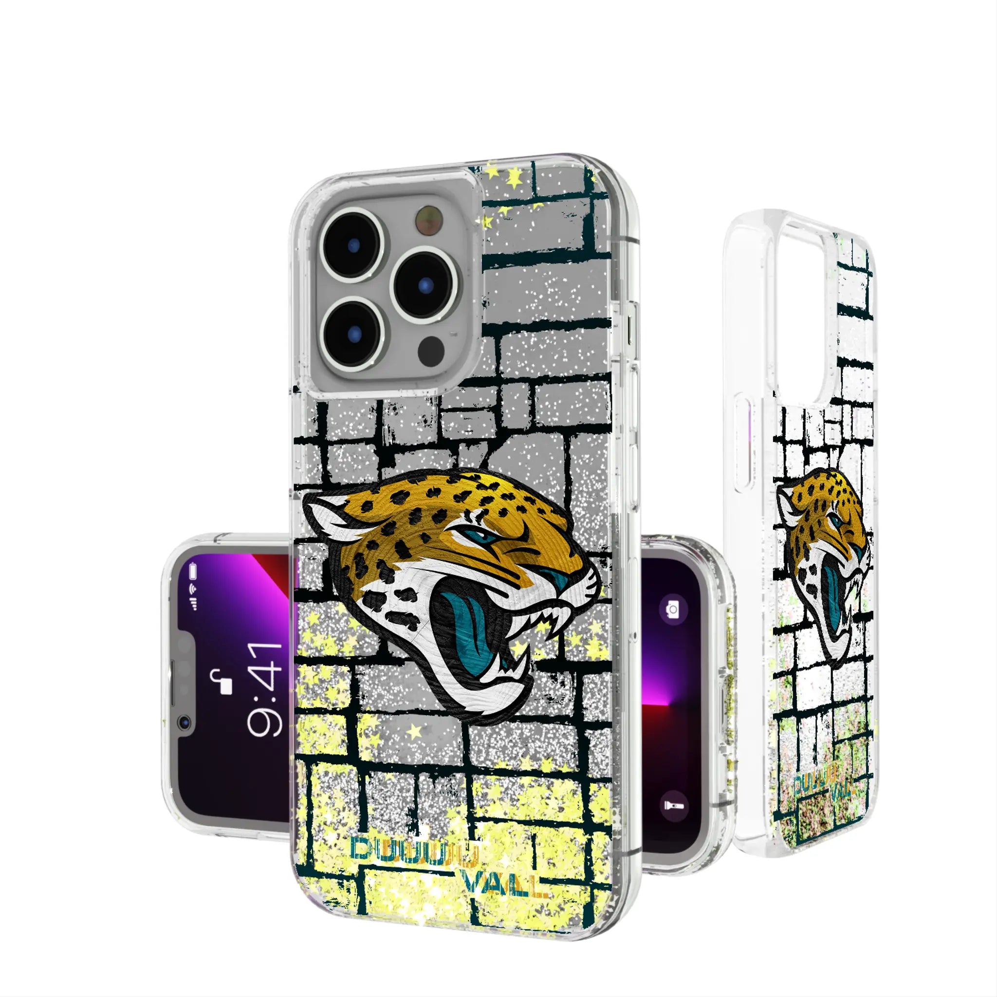 Jacksonville Jaguars Brick Glitter Phone Case for Apple iPhone