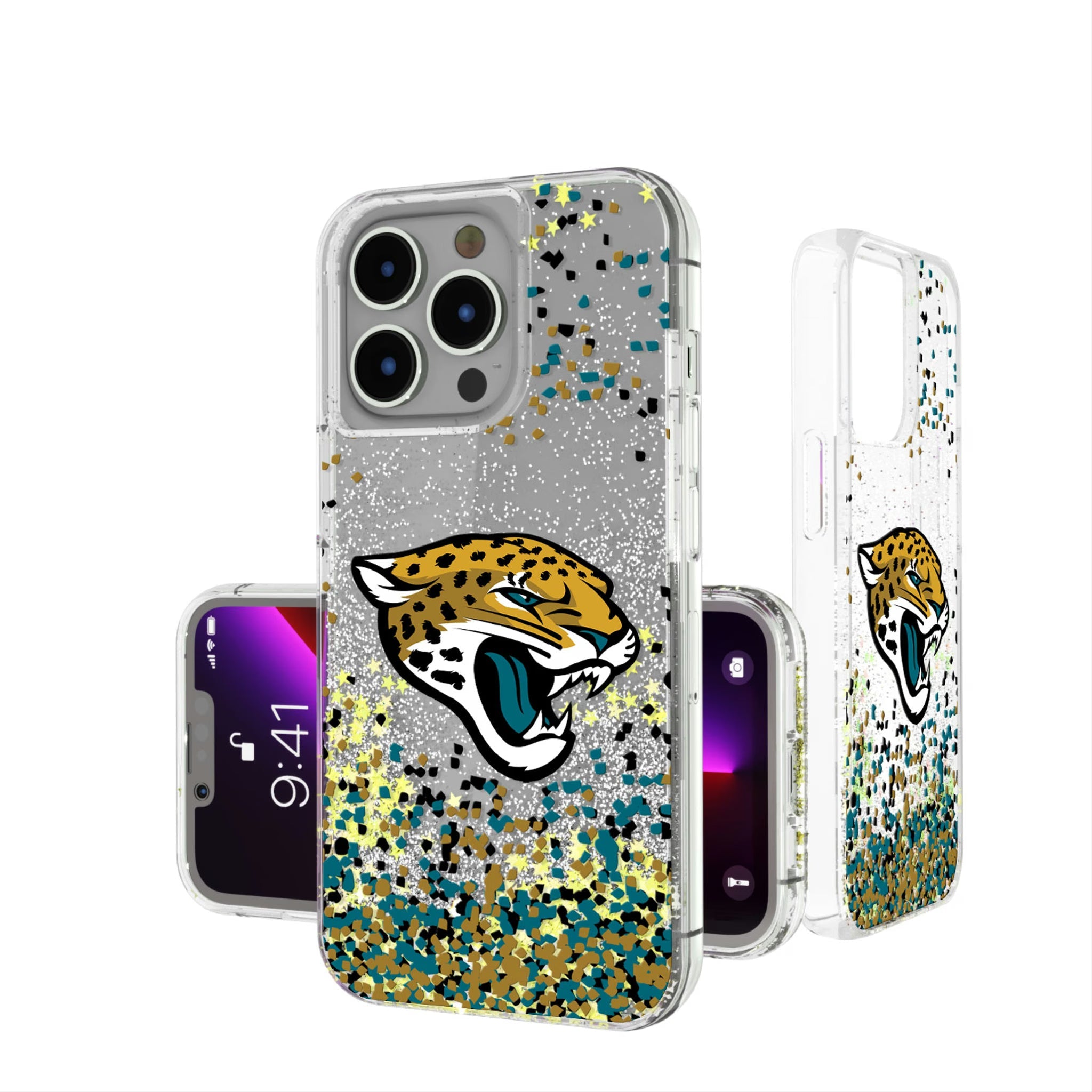 Jacksonville Jaguars Confetti Glitter Phone Case
