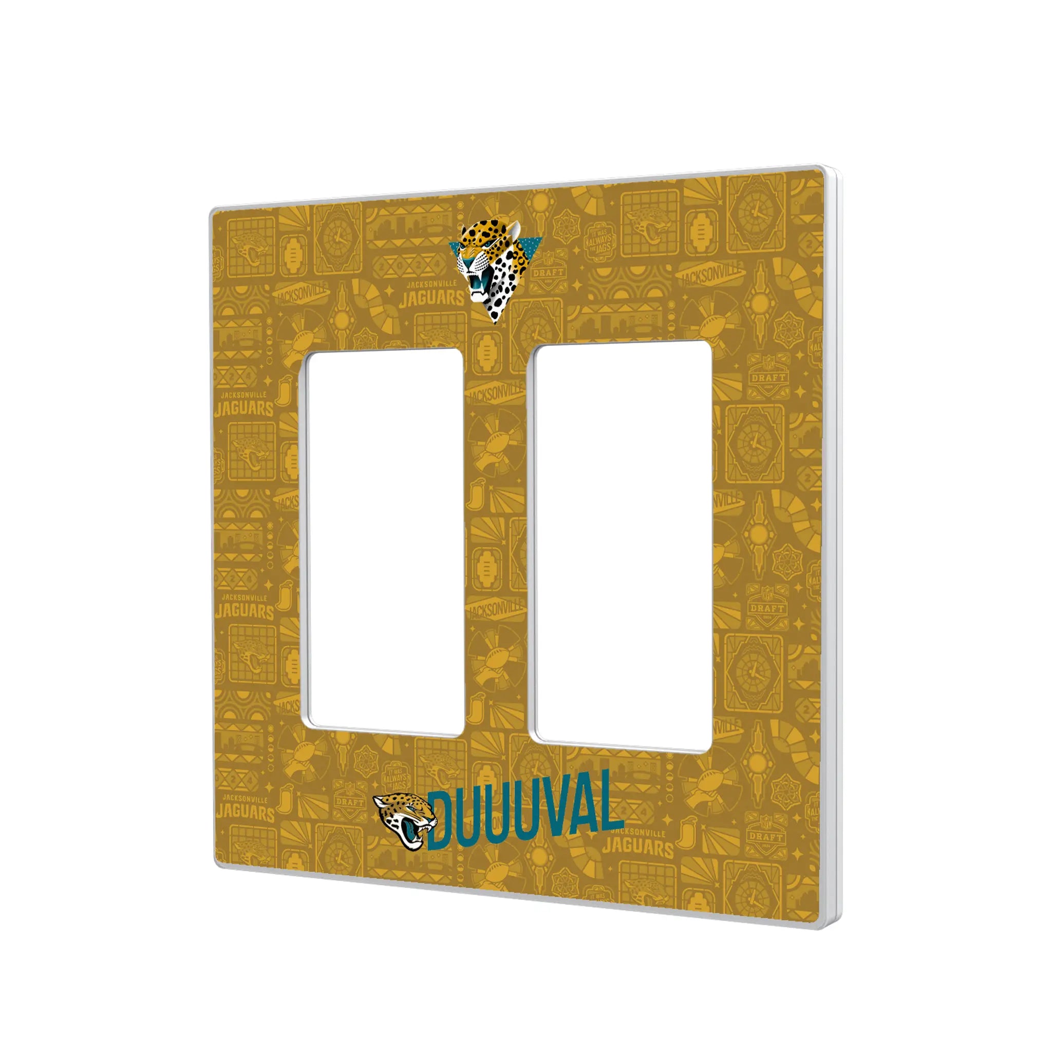 Jacksonville Jaguars 2024 Illustrated Limited Edition Hidden-Screw Light Switch Plate