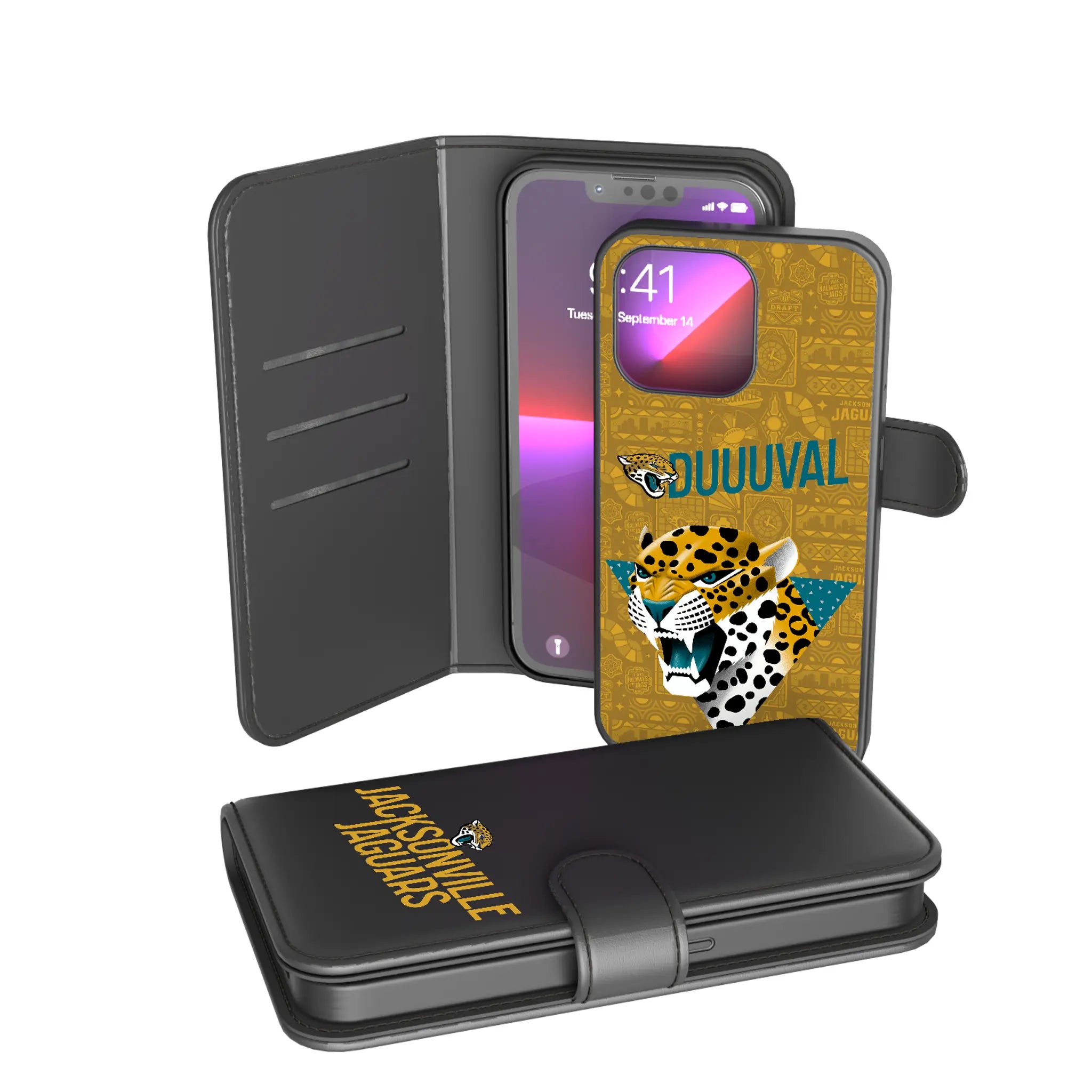 Jacksonville Jaguars 2024 Illustrated Limited Edition Wallet Phone Case