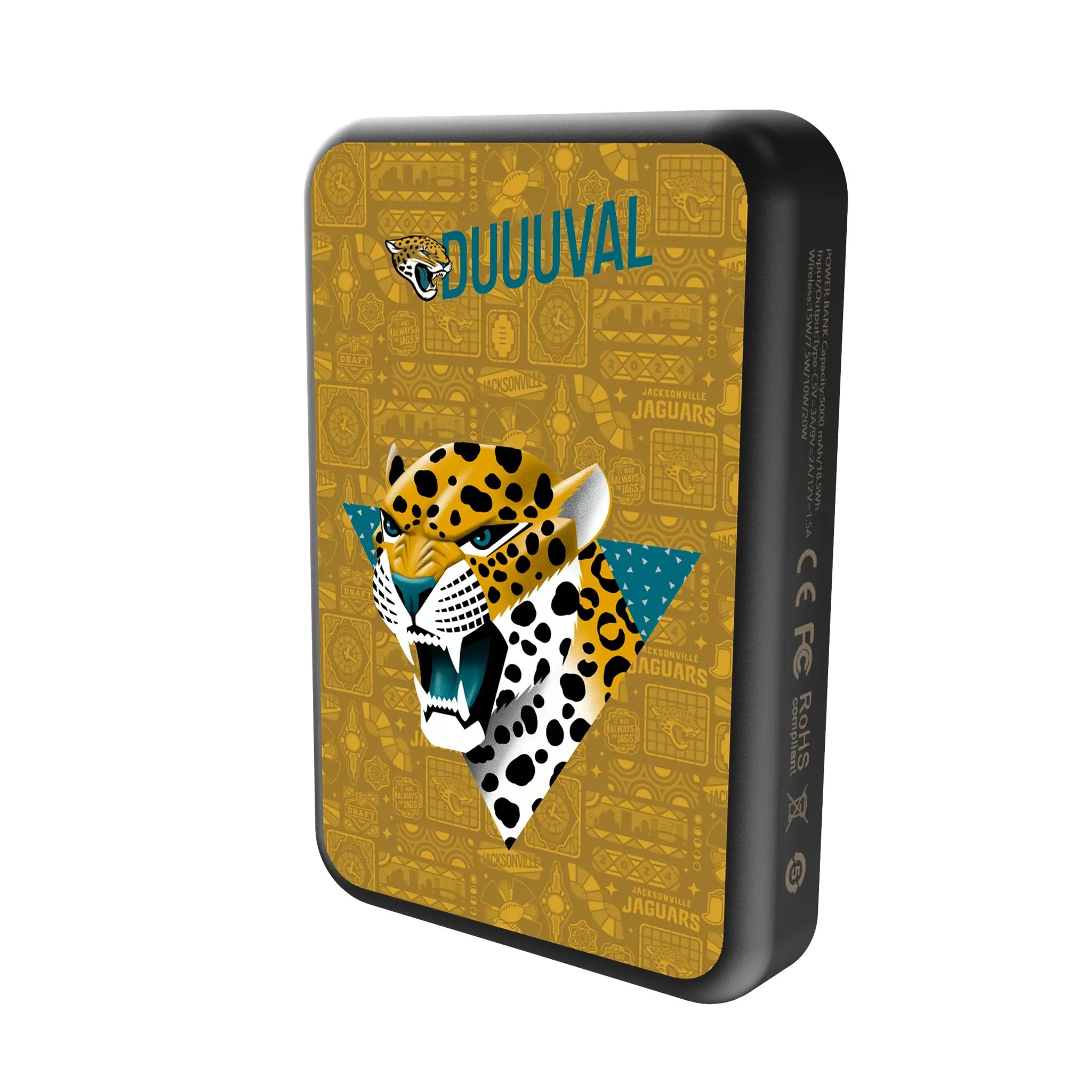 Jacksonville Jaguars 2024 Illustrated Limited Edition Wireless Mag Power Bank