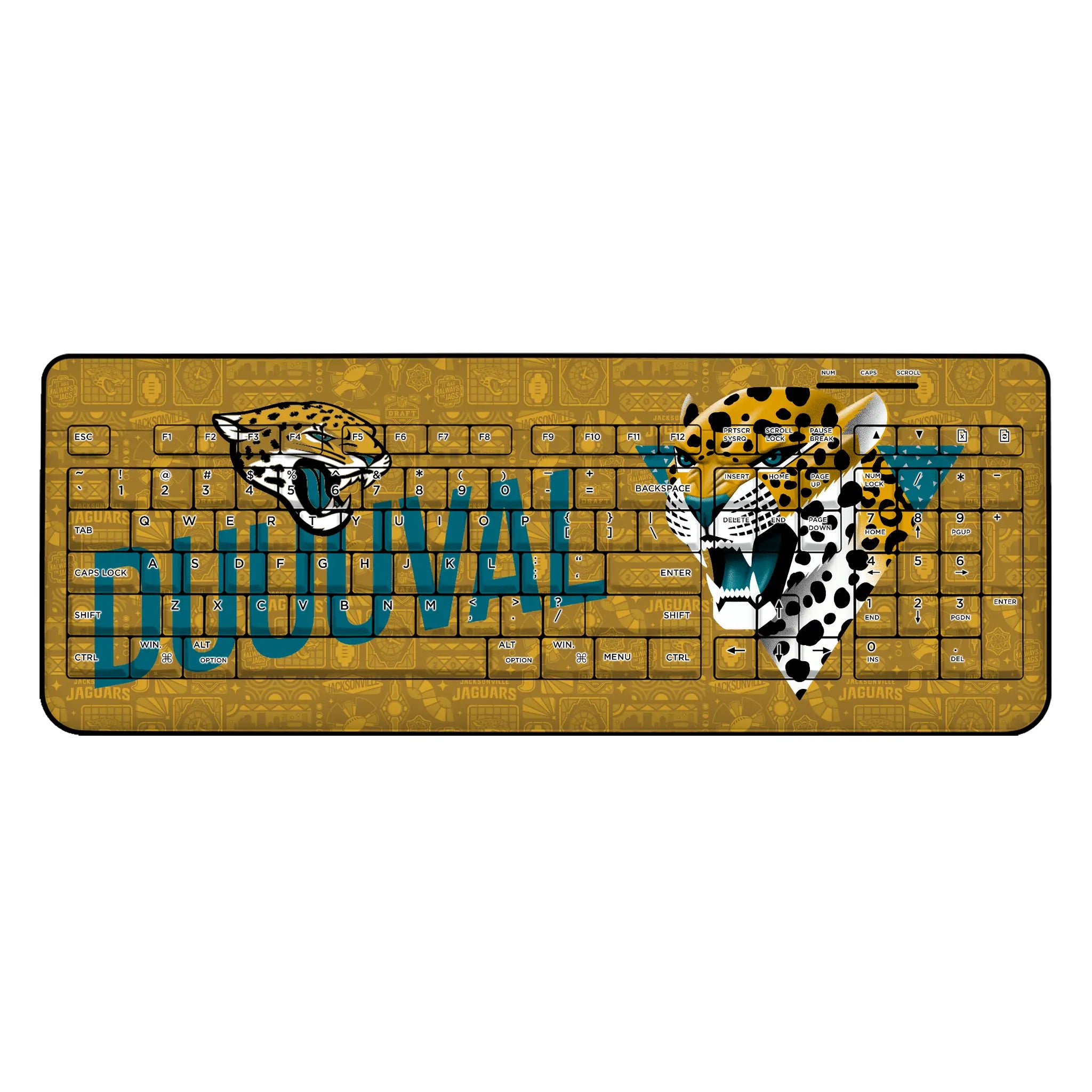 Jacksonville Jaguars 2024 Illustrated Limited Edition Wireless USB Keyboard