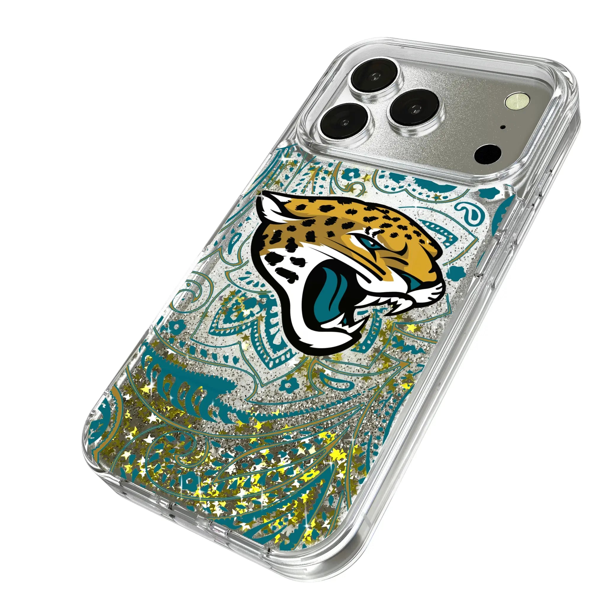 Jacksonville Jaguars Paisley Glitter Phone Case