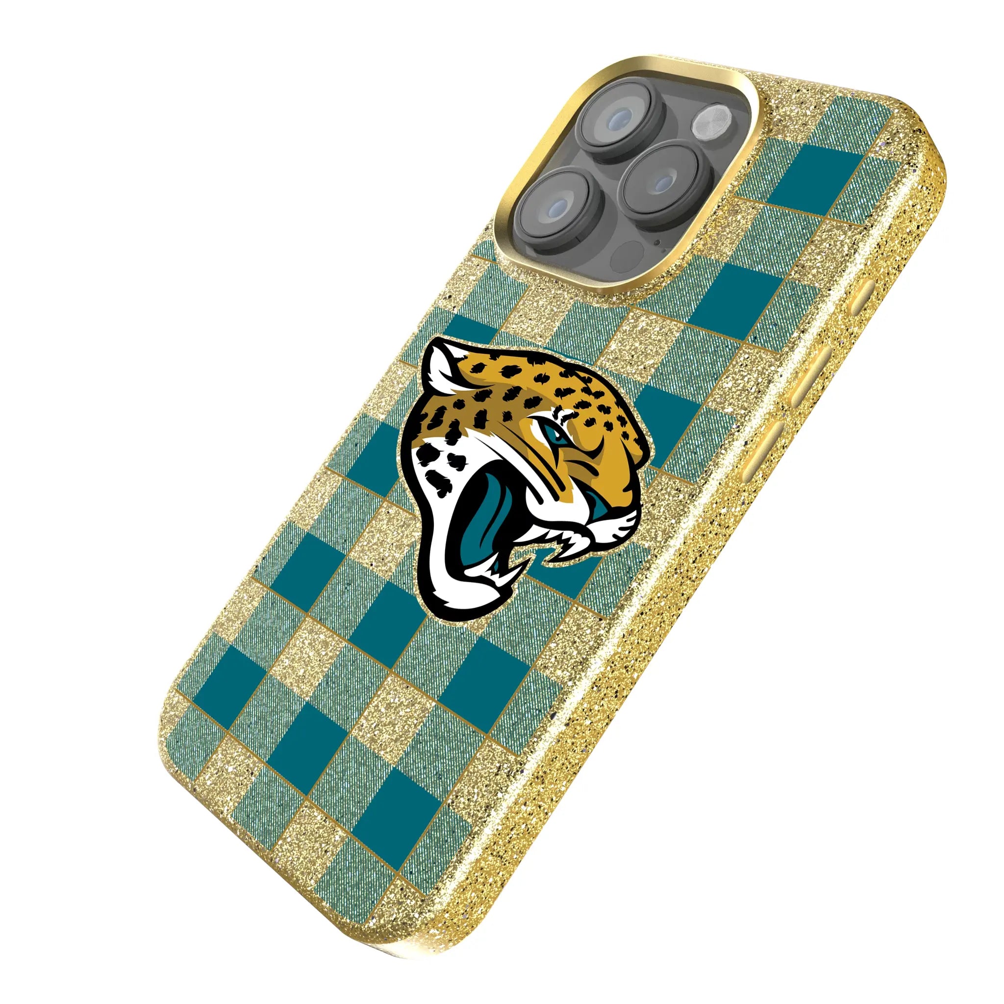 Jacksonville Jaguars Plaid Bling Phone Case