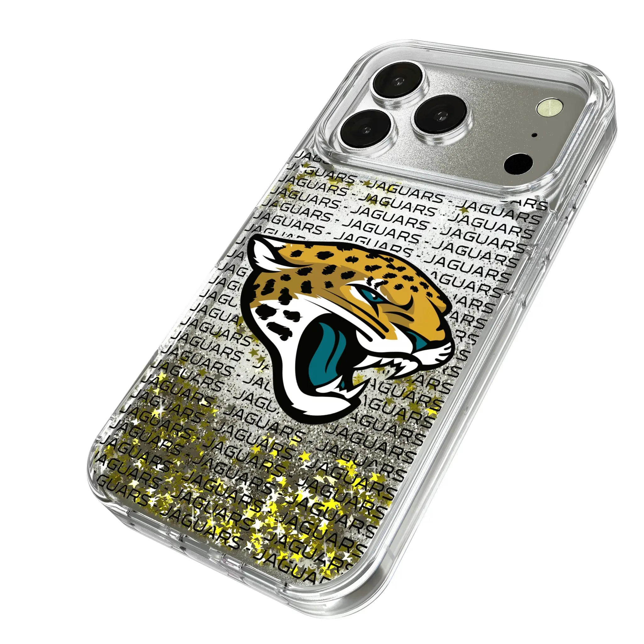 Jacksonville Jaguars Text Backdrop Glitter Phone Case