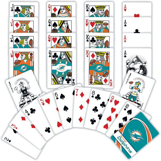 Miami Dolphins Playing Cards - 54 Card Deck - 757 Sports Collectibles