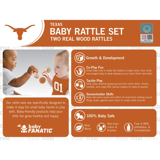 Texas Longhorns - Baby Rattles 2-Pack - 757 Sports Collectibles