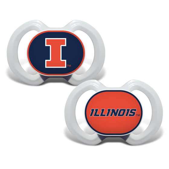 Illinois Fighting Illini - Pacifier 2-Pack - 757 Sports Collectibles