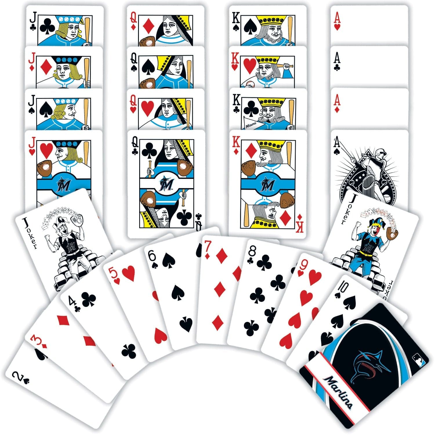 Miami Marlins 54-Card Playing Deck - Sports Gifts, Sports Memorabilia, Sports Collectibles, Fan Shop