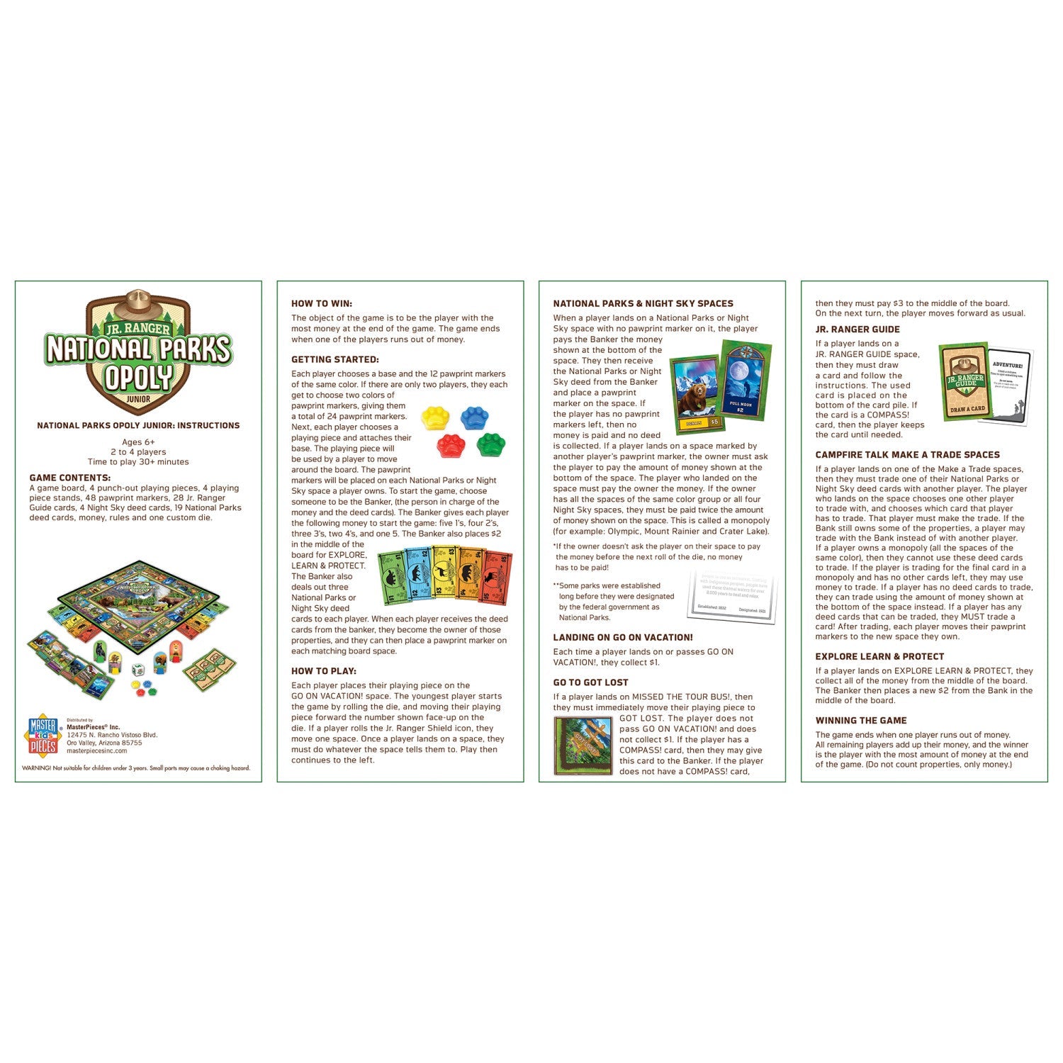 Jr. Ranger - National Parks Opoly Junior - 757 Sports Collectibles