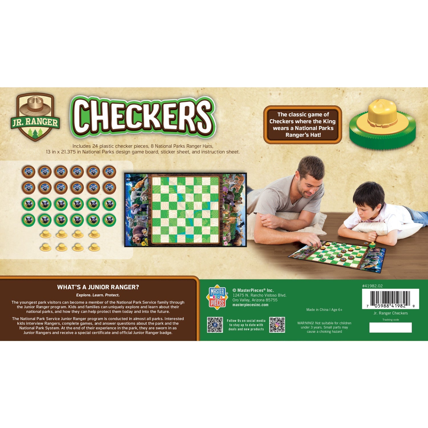 Jr. Ranger Checkers Board Game - 757 Sports Collectibles