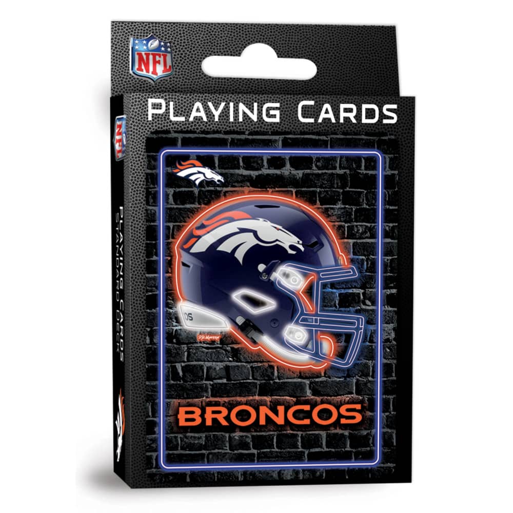 Denver Broncos Neon Playing Cards - 54 Card Deck