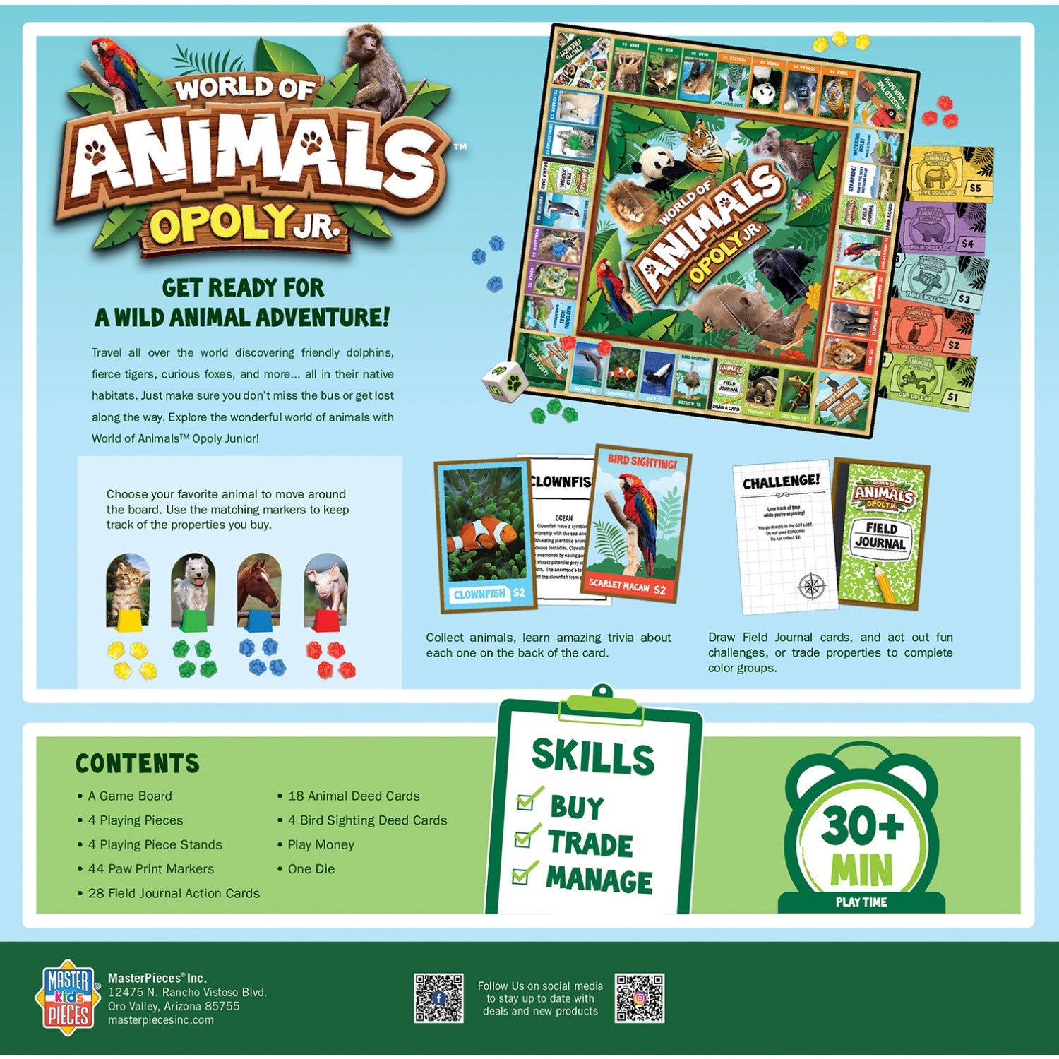 World of Animals Opoly Junior - 757 Sports Collectibles