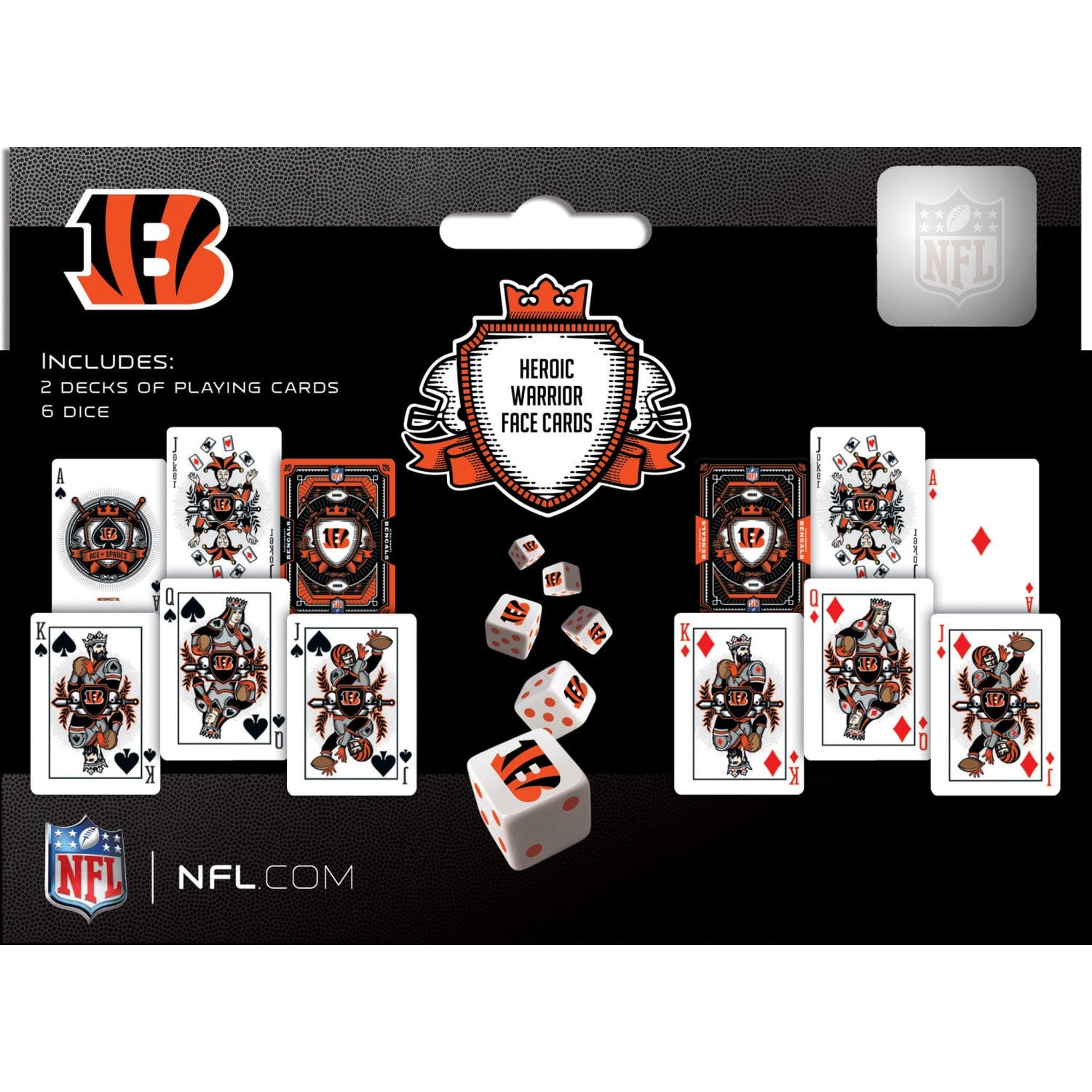 Cincinnati Bengals 2-Pack Playing Cards and Dice Set